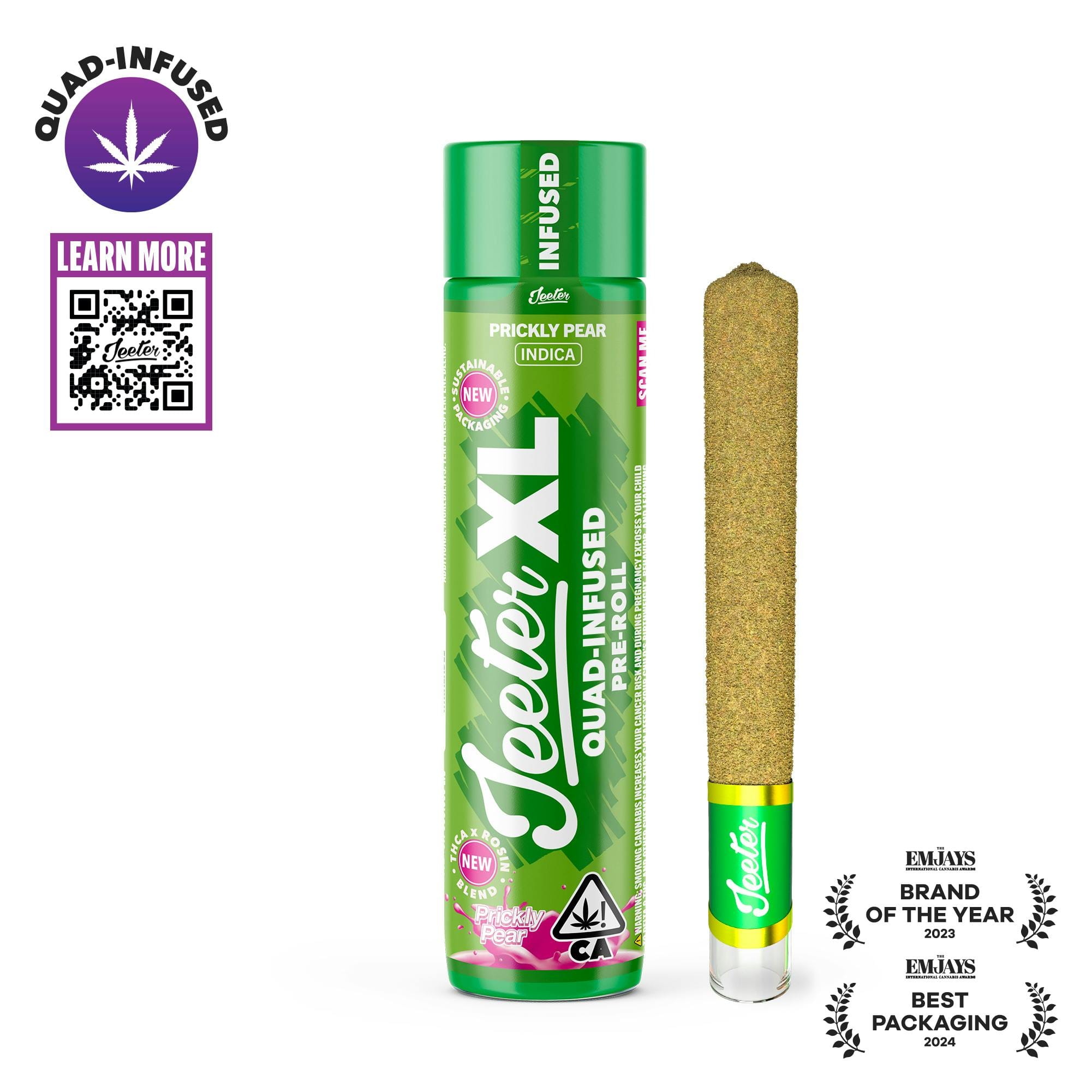 Prickly Pear (I) Quad-Infused Jeeter XL - 2g - Jeeter -  - $32 - Infused Pre-Rolls