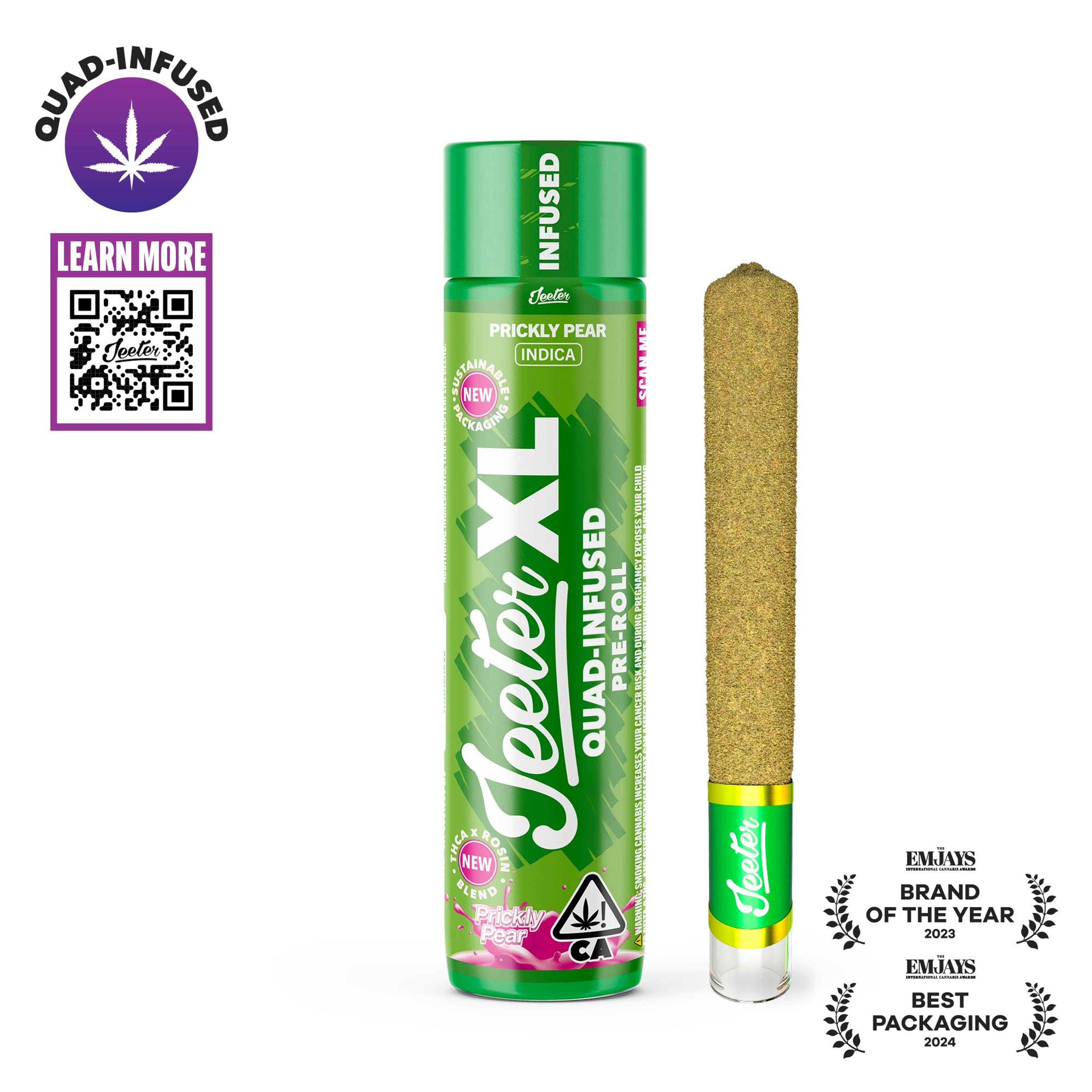 Prickly Pear (I) Quad-Infused Jeeter XL - 2g - Jeeter - - $32 - Infused Pre-Rolls