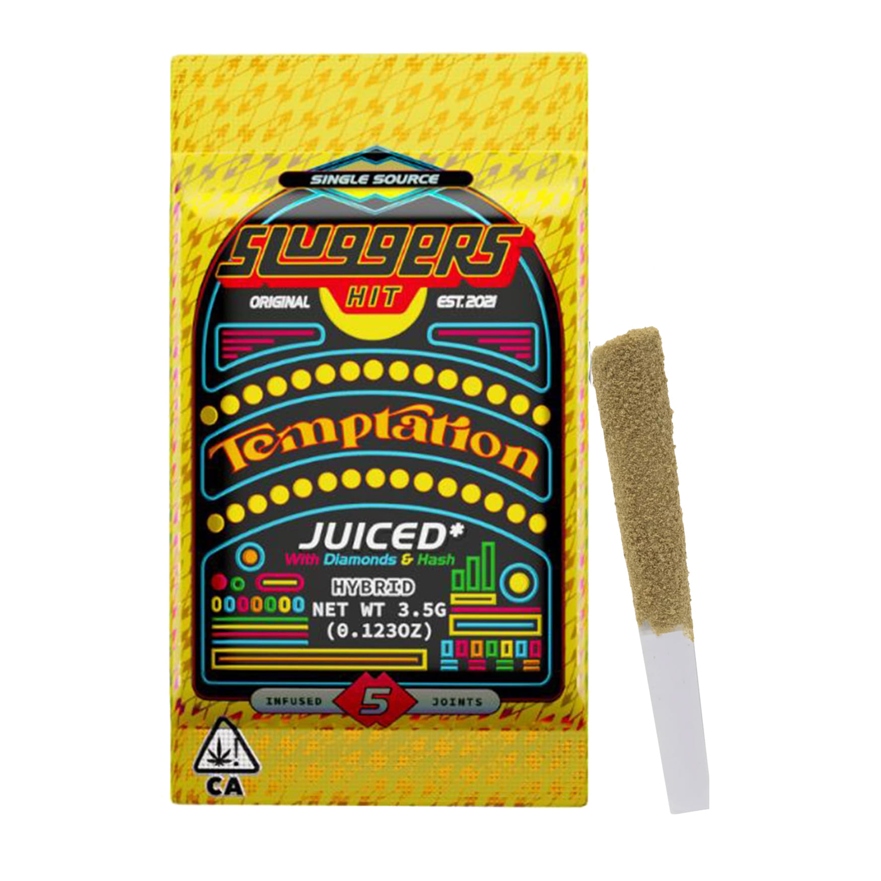 Temptation (H) - 5pk Diamond Infused Preroll - Sluggers - Temptation (H) - $35.15 - Pre-Rolls