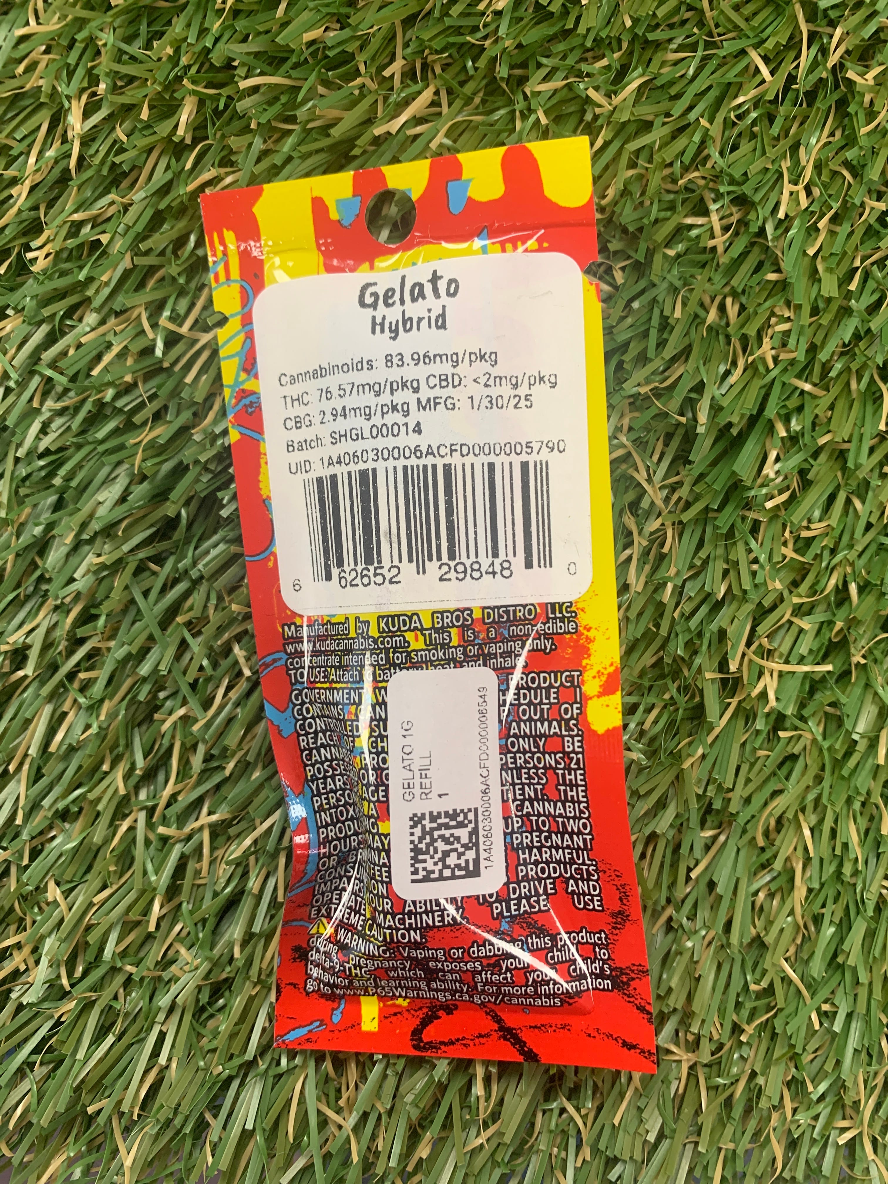 GELATO 1G REFILL - SHOOTERS -  - $9 - Vape Cartridge