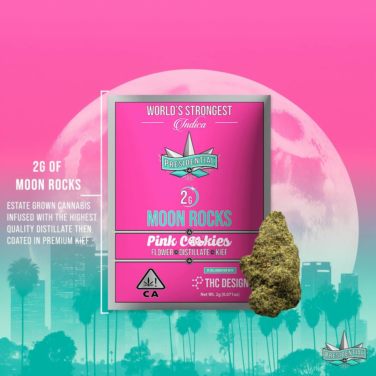 Presidential Moon Rocks - Pink Cookies (2g) - Presidential - Presidential Moon Rocks - Pink Cookies (2g) - $41 - Infused Flower
