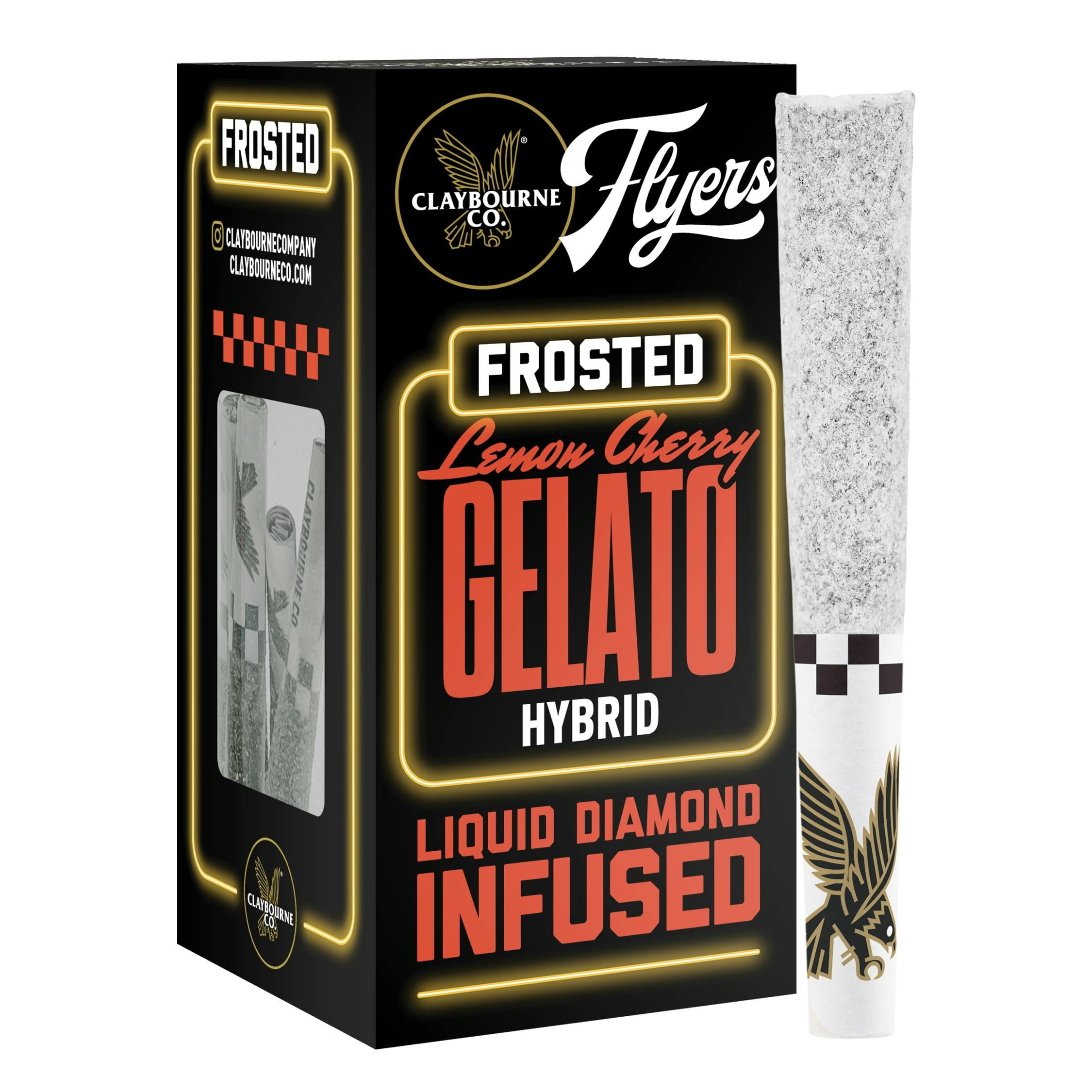 Lemon Cherry Gelato 5pk Frosted Flyers Prerolls 2.5g - Claybourne Co. -  - $40 - Pre-Rolls