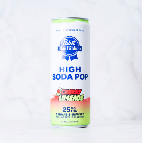 Cherry Limeade Infused Soda Pop 25mg - Pabst Blue Ribbon - Drink - $4.50 - Edible