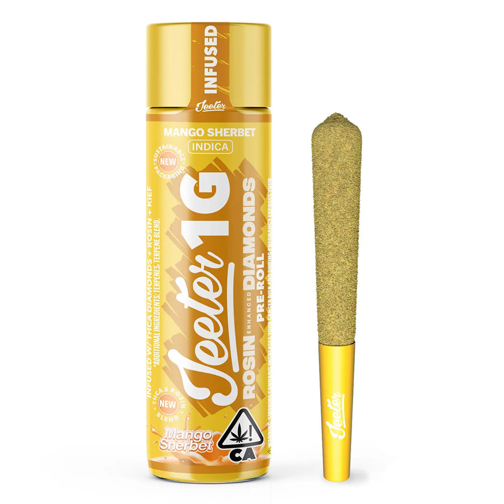 Mango Sherbet (I) - 1g Infused Preroll *B2G1 EVERYDAY* - Jeeter - Mango Sherbet (I) - $14.99 - Pre-Rolls
