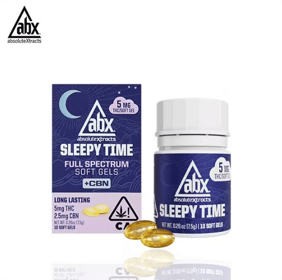 ABX - Sleepy Time Soft Gels - 30 Pack - 5mg/150mg THC / 2.5mg /75mg CBN - ABX -  - $19.99 - Tincture & FSO & Capsule
