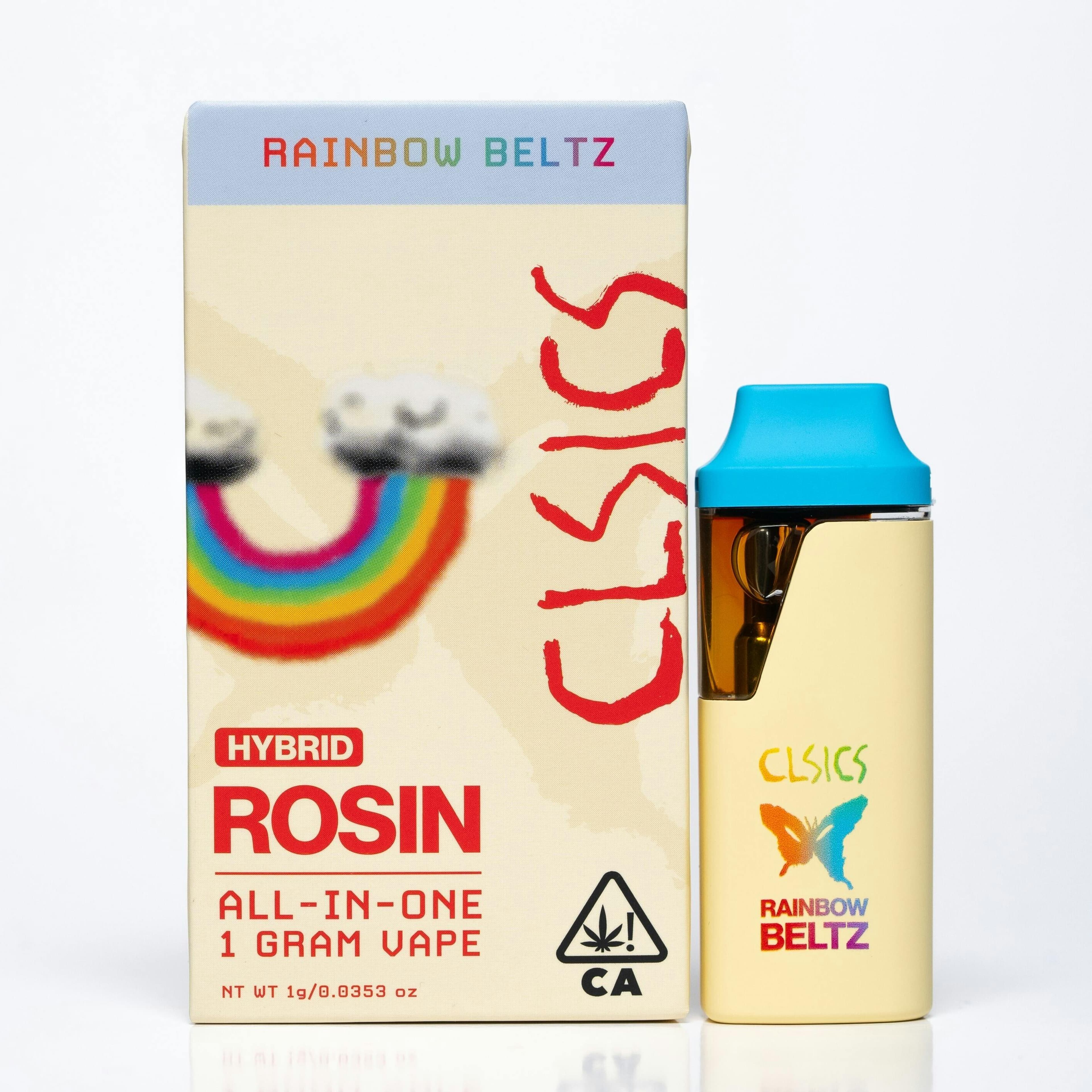 Rainbow Beltz - LIVE ROSIN ALL IN ONE VAPE 1g - CLSICS Rosin & Rosin Infused Pre Rolls - - $39.61 - Vapes