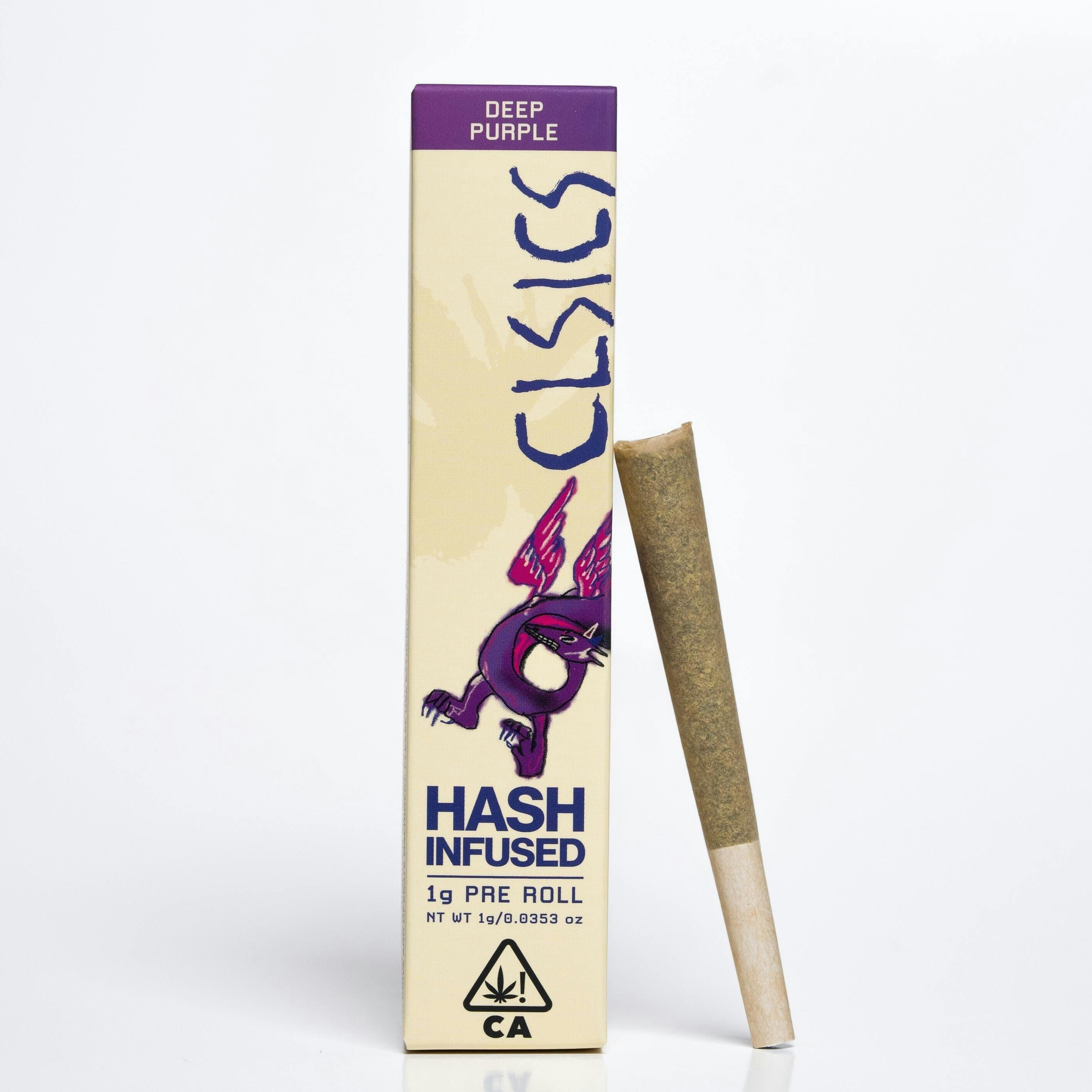 Deep Purple (I) - 1g hash infused preroll - CLSICS Rosin & Rosin Infused Pre Rolls -  - $15.99 - Preroll
