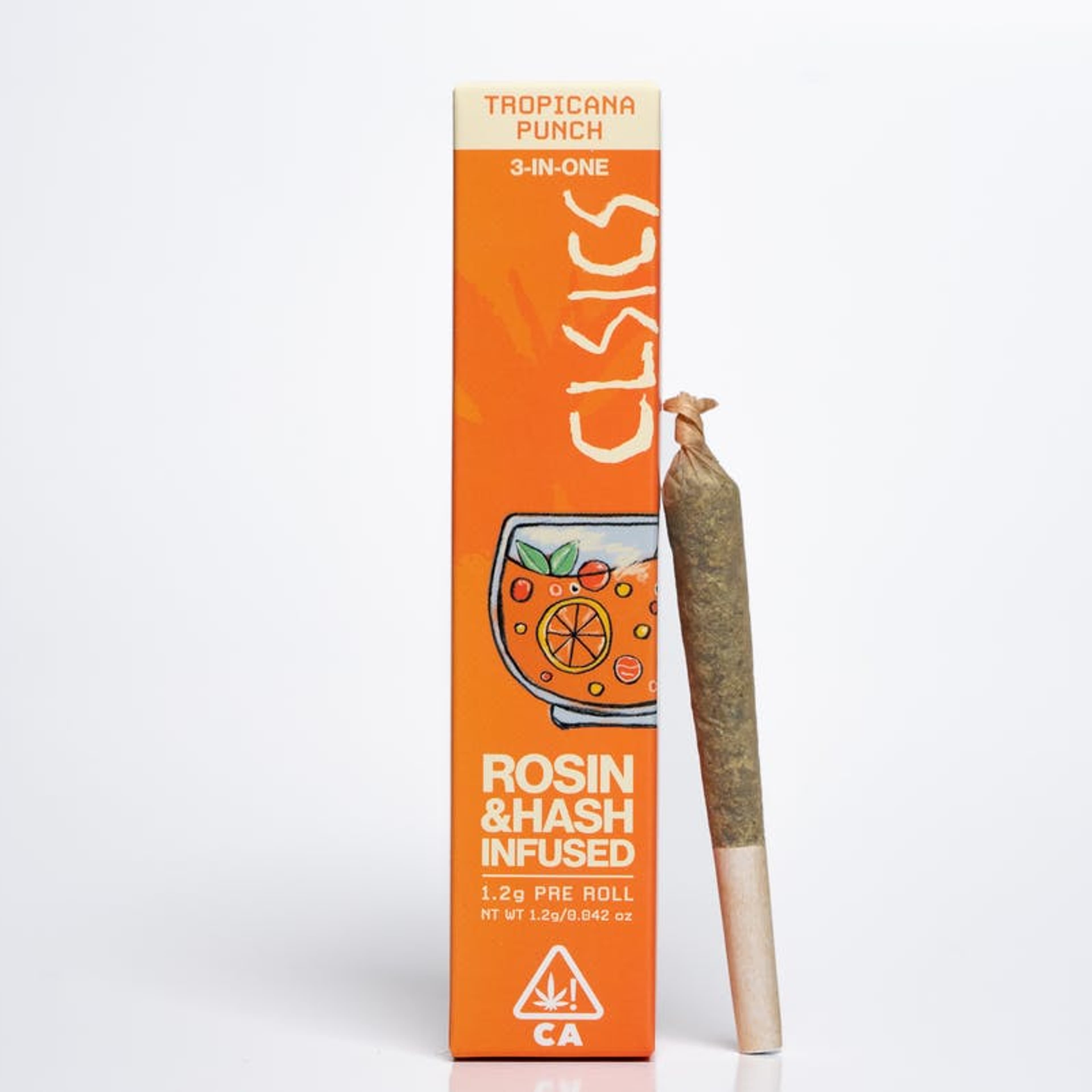Tropicana Punch - TRIFECTA 1.2g Hash/Rosin/Flower Pre Roll - CLSICS Rosin & Rosin Infused Pre Rolls - - $18 - Infused Pre-Rolls