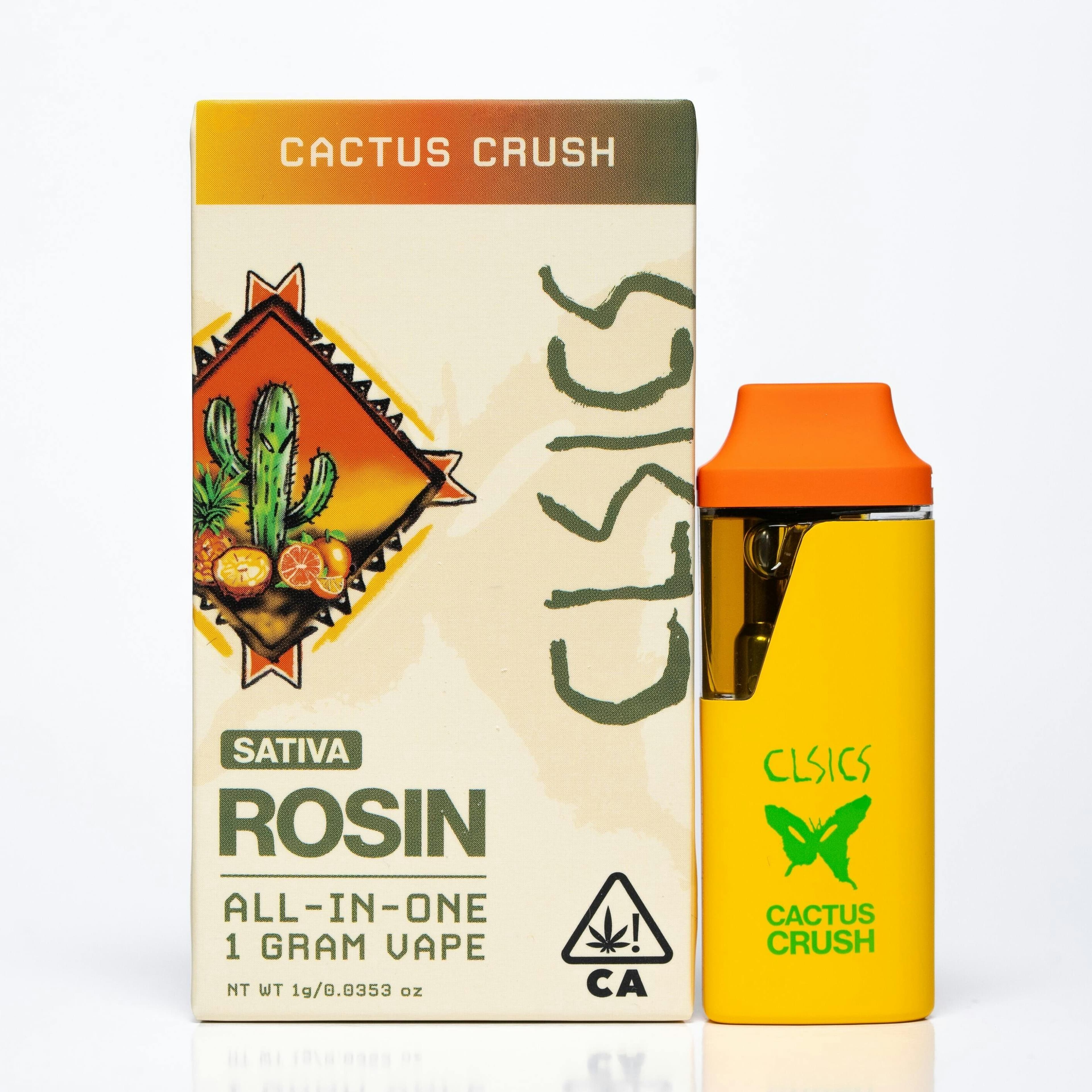 Cactus Crush - LIVE ROSIN ALL IN ONE VAPE 1g - CLSICS Rosin & Rosin Infused Pre Rolls - - $39.61 - Vapes