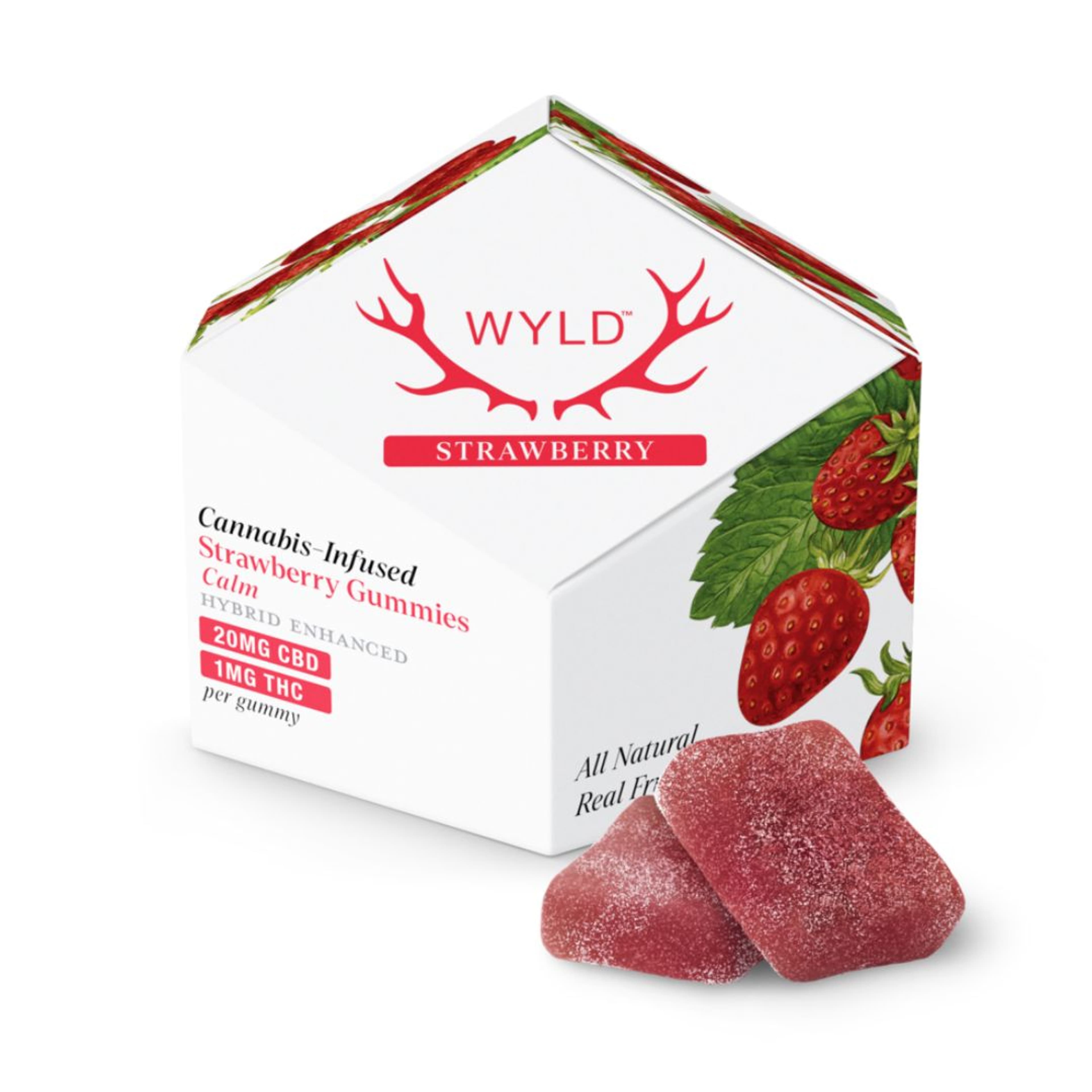 Strawberry 20:1 CBD Gummies 100mg - Wyld - - $22.24 - Edible