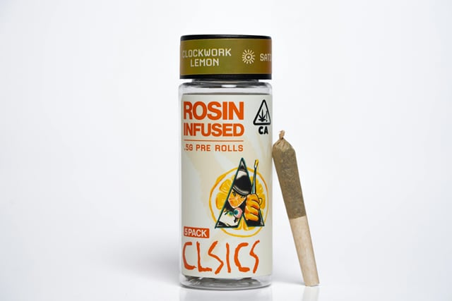 Clockwork Lemon (S) - 5Pk .5g Rosin Infused Pre Rolls