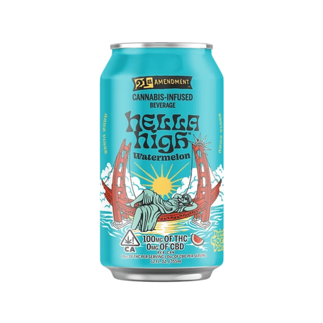 21st Amendment | 100mg Hella High Watermelon Beverage - 12oz