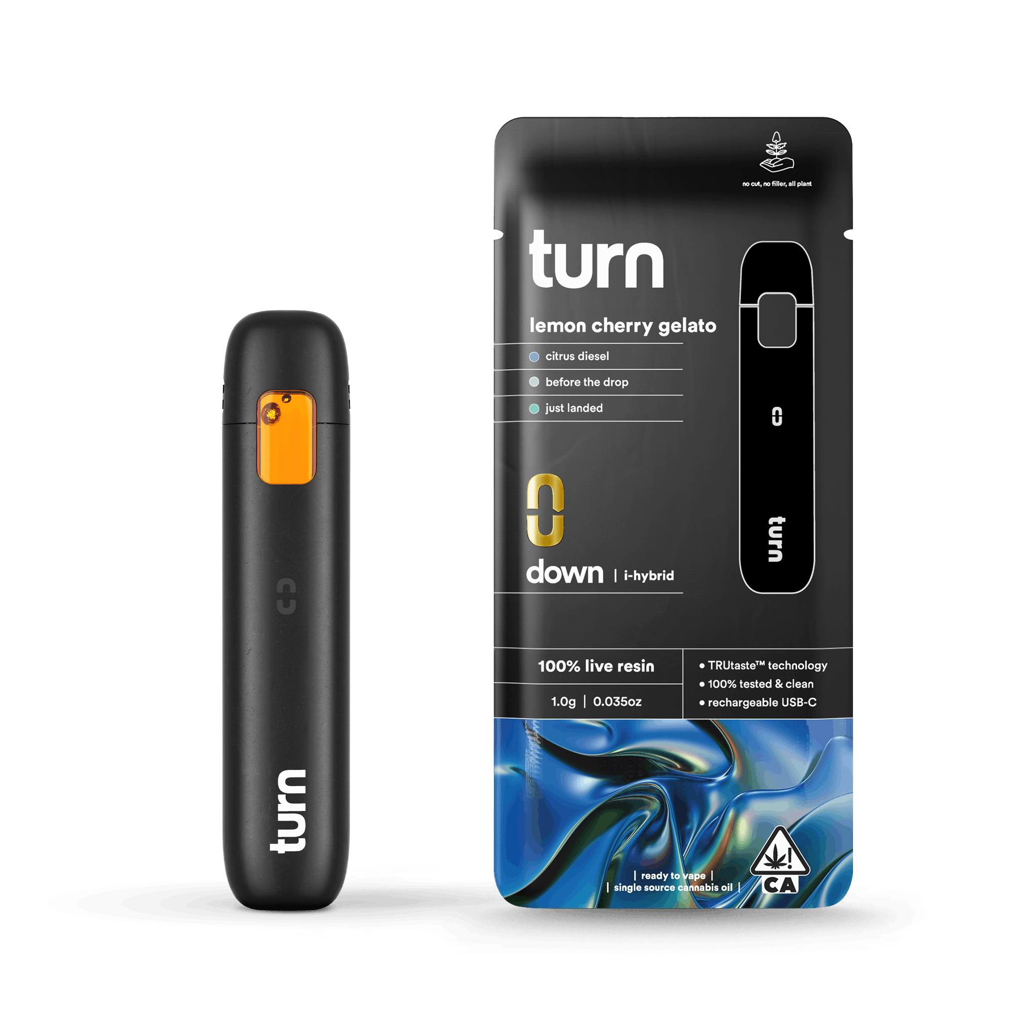 Turn Down Live Resin | 1g - Lemon Cherry Gelato - AIO - Indica Hybrid - Turn -  - $37 - All-In-Ones