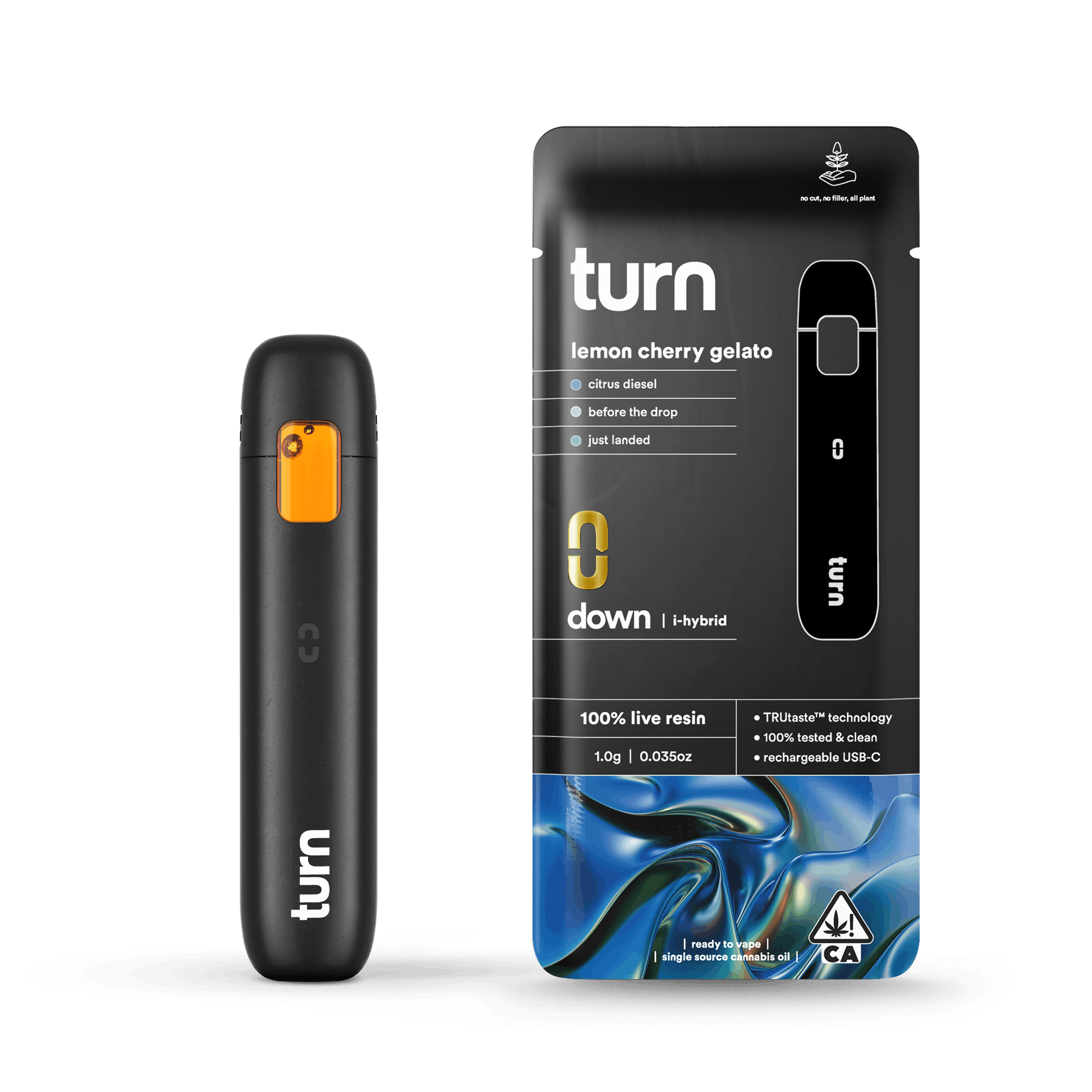 Turn Down Live Resin | 1g - Lemon Cherry Gelato - AIO - Indica Hybrid - Turn - - $37 - All-In-Ones