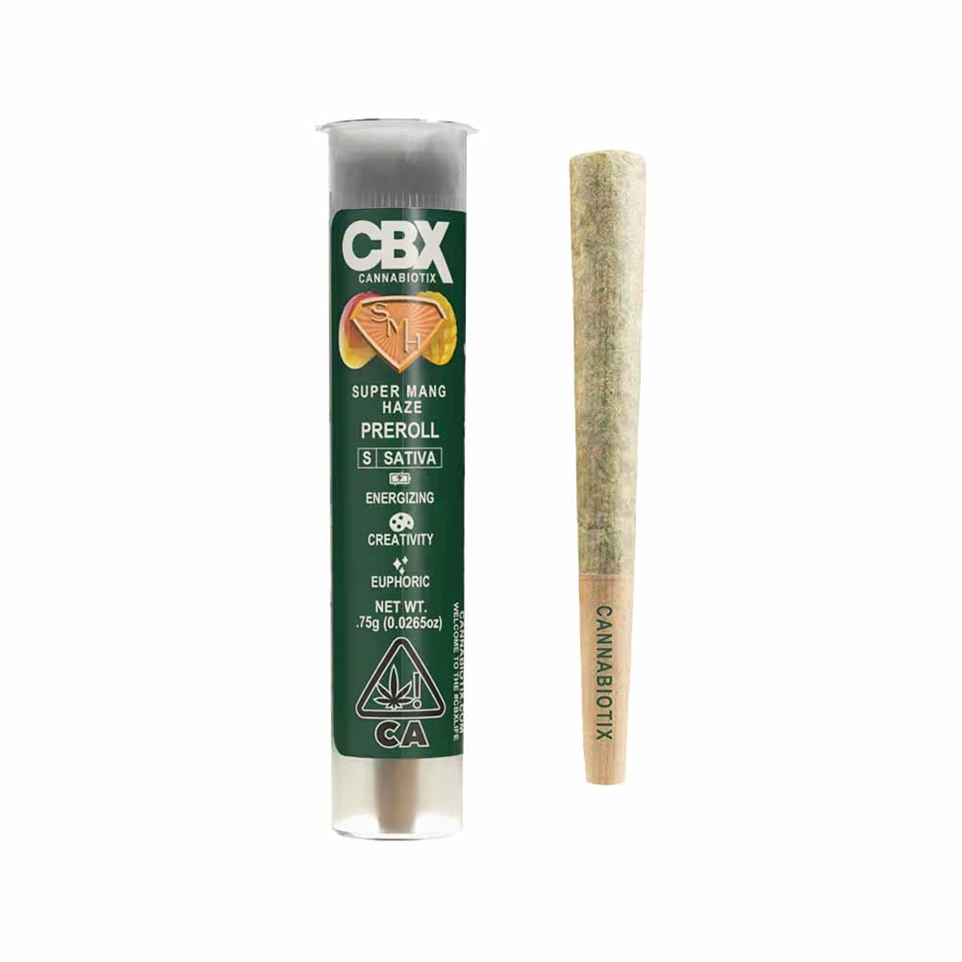 Super Mango Haze Pre Roll - 0.75g - Cannabiotix (CBX) - - $10 - Pre-Rolls
