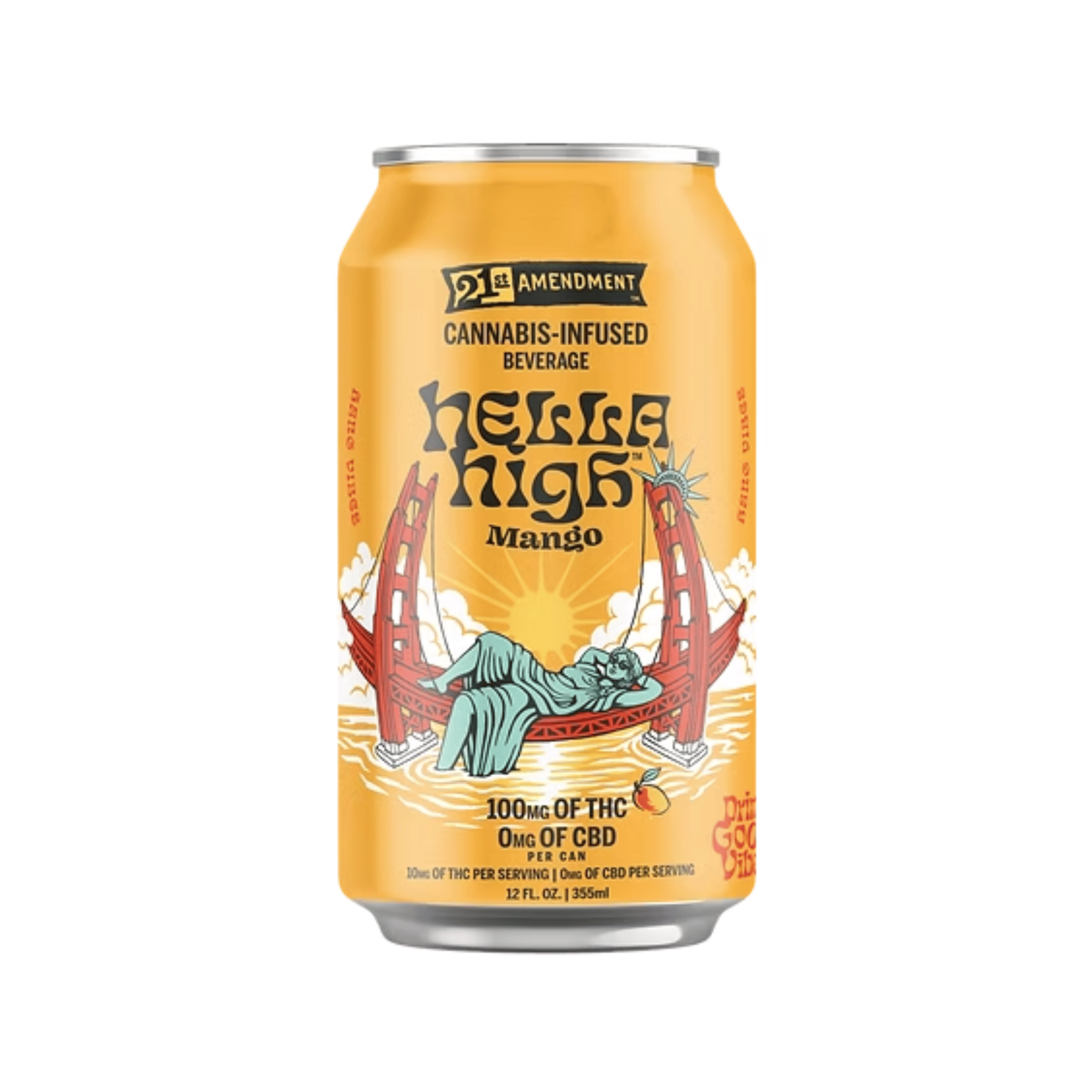 21st Amendment | Hella High Mango Beverage 12oz - 100mg - Manzanita Naturals -  - $10 - Beverages/Drinks