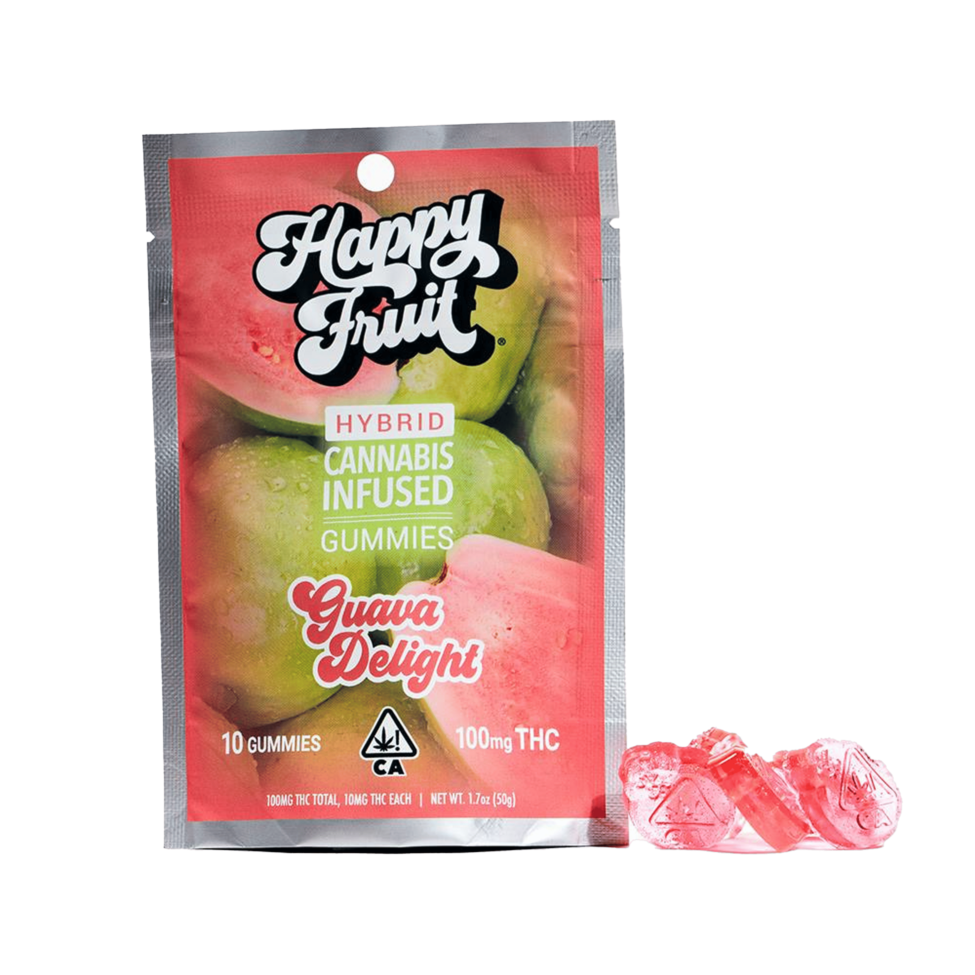Guava Delight Gummies - Happy Fruit - 10 Gummies - $24.99 - Edibles