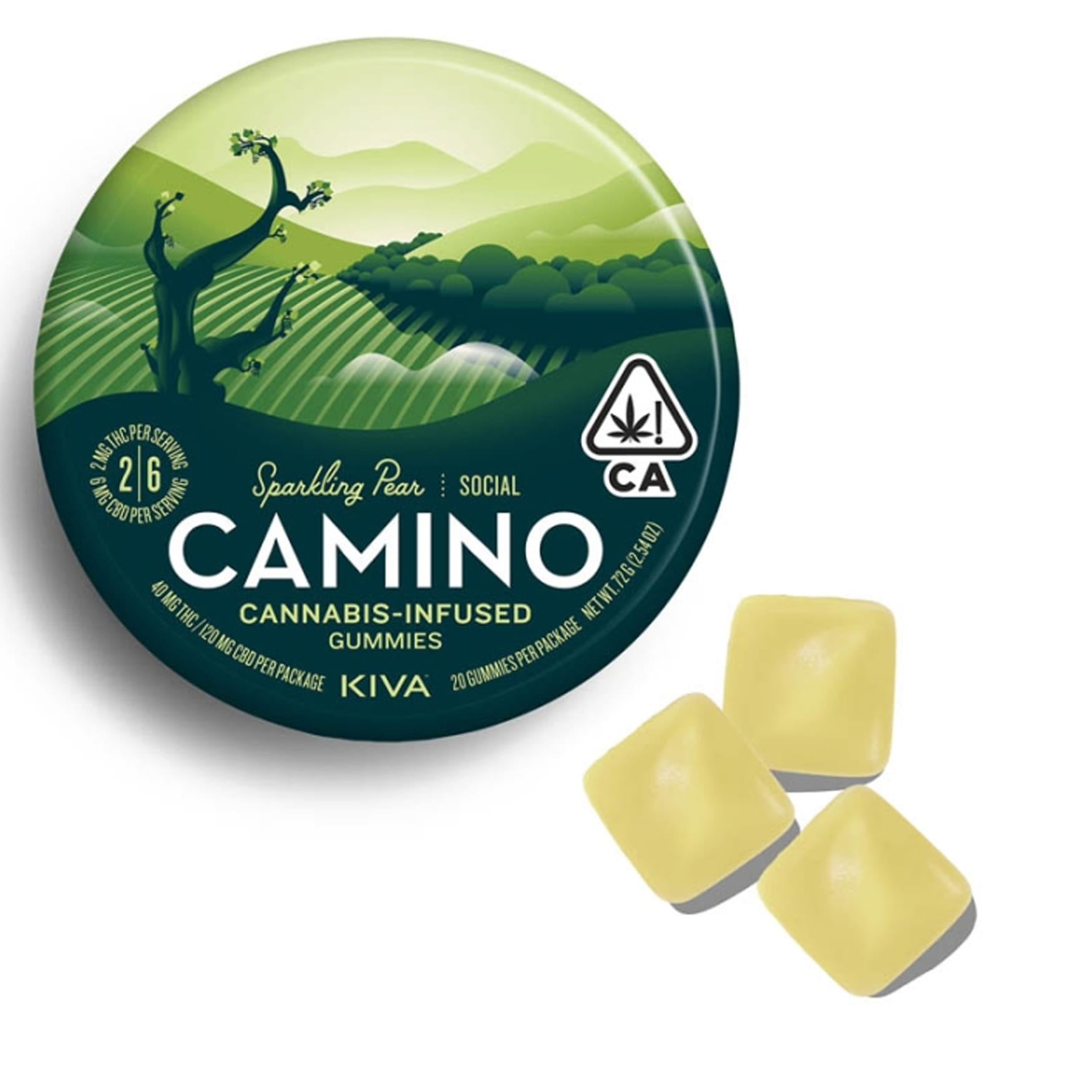 Sparkling Pear 1:3 THC:CBD Gummies - Camino - Sparkling Pear 1:3 - $18.85 - Edibles