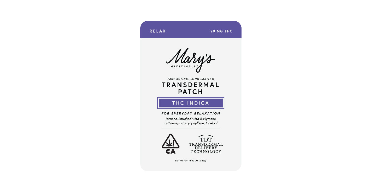 Transdermal Patch Relax -1ct-(20mgTHC) - Mary Medincinals -  - $10 - Topicals