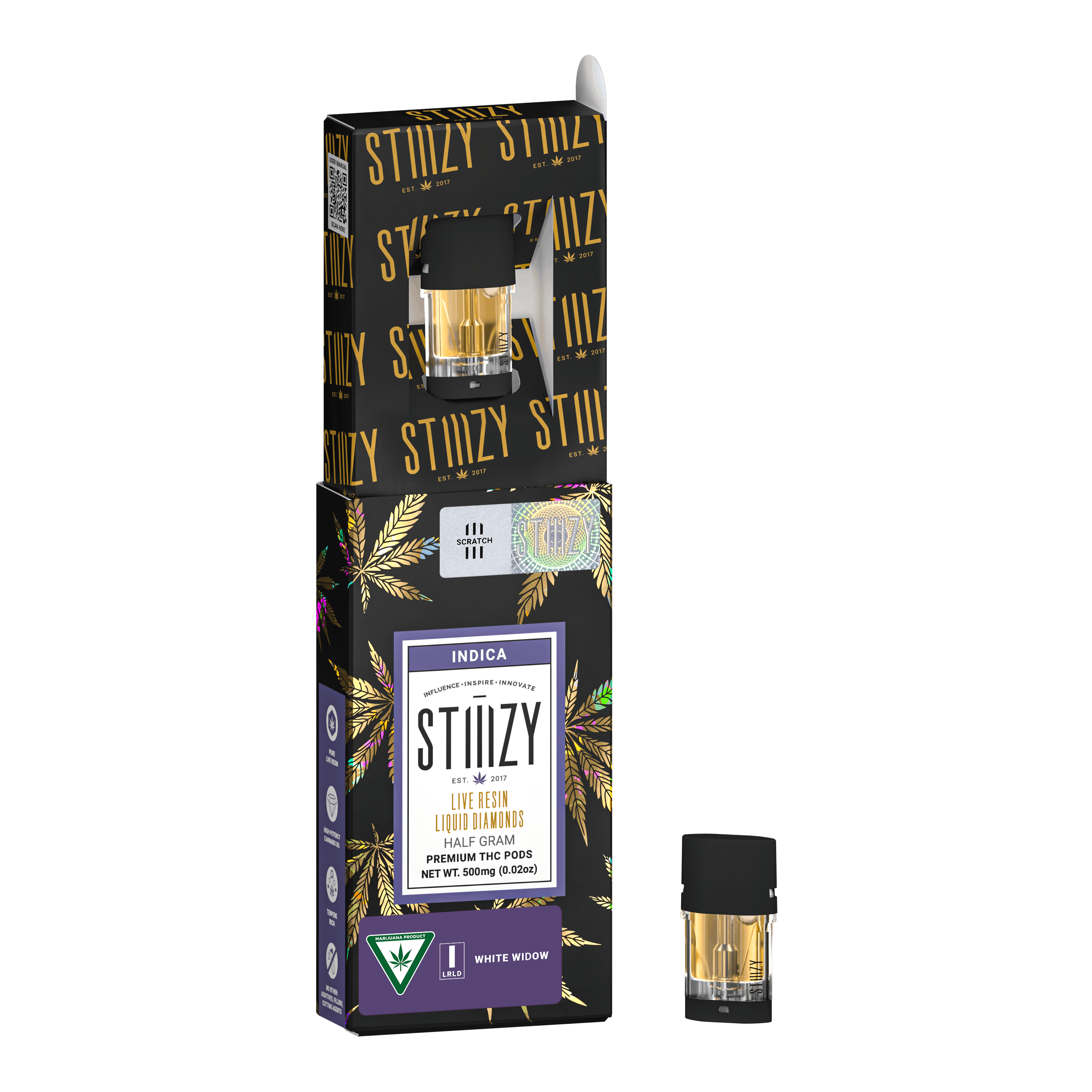 Stiiizy — White Widow Live Resin Liquid Diamonds Pod