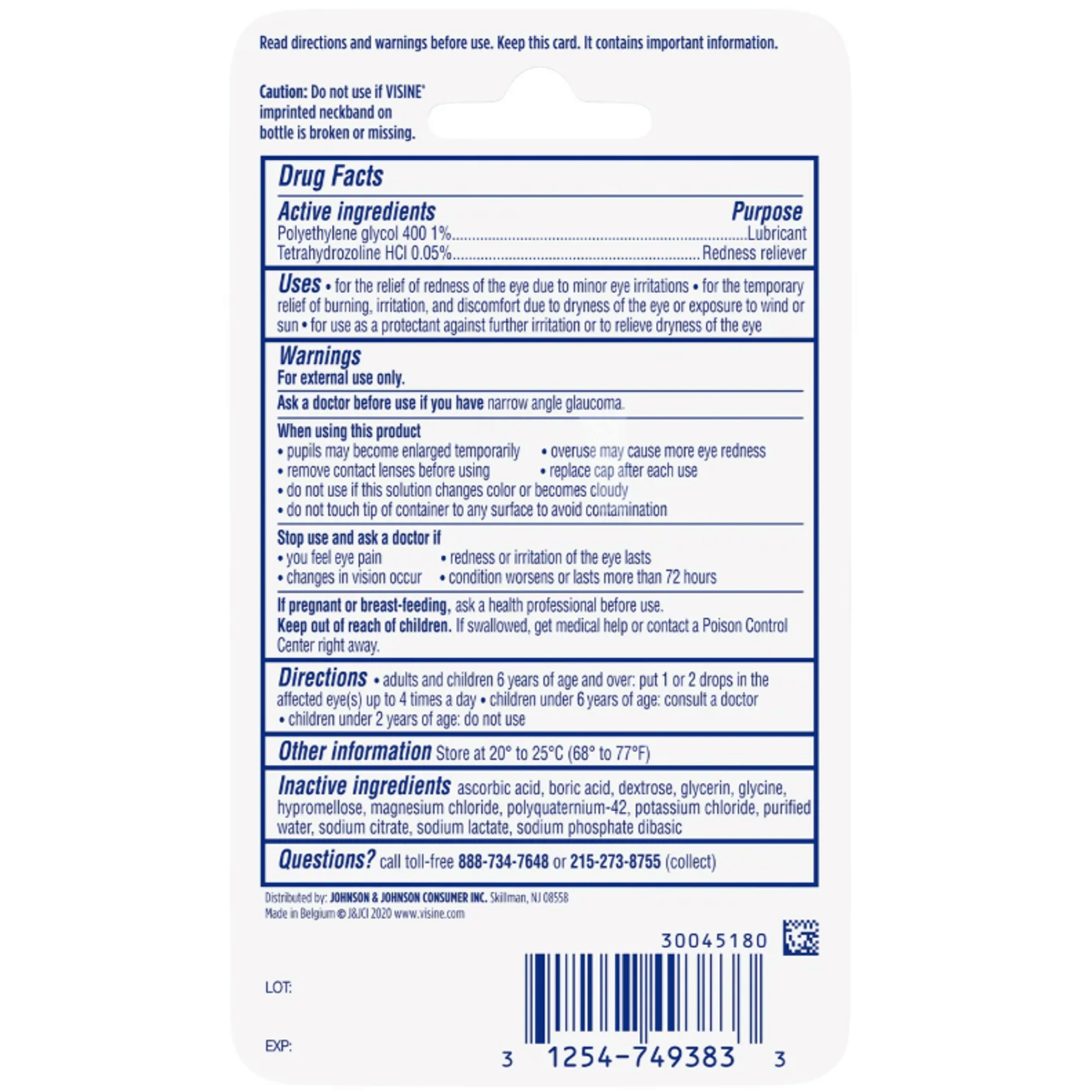 Visine | Red Eye Hydrating Comfort - Visine - - $5 - Accessories