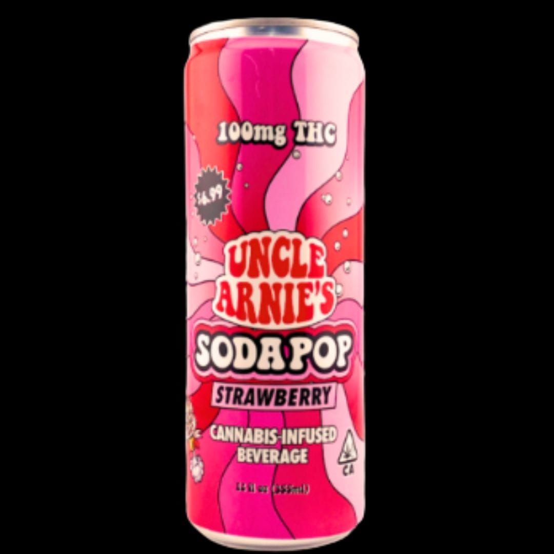 Uncle Arnie's Beverage: Strawberry Soda Pop Beverage