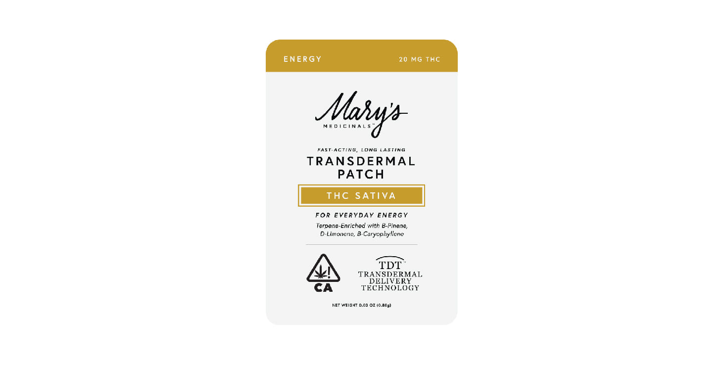 Transdermal Patch Energy Sativa-1ct-(20mgTHC) - Mary Medincinals -  - $10 - Topicals
