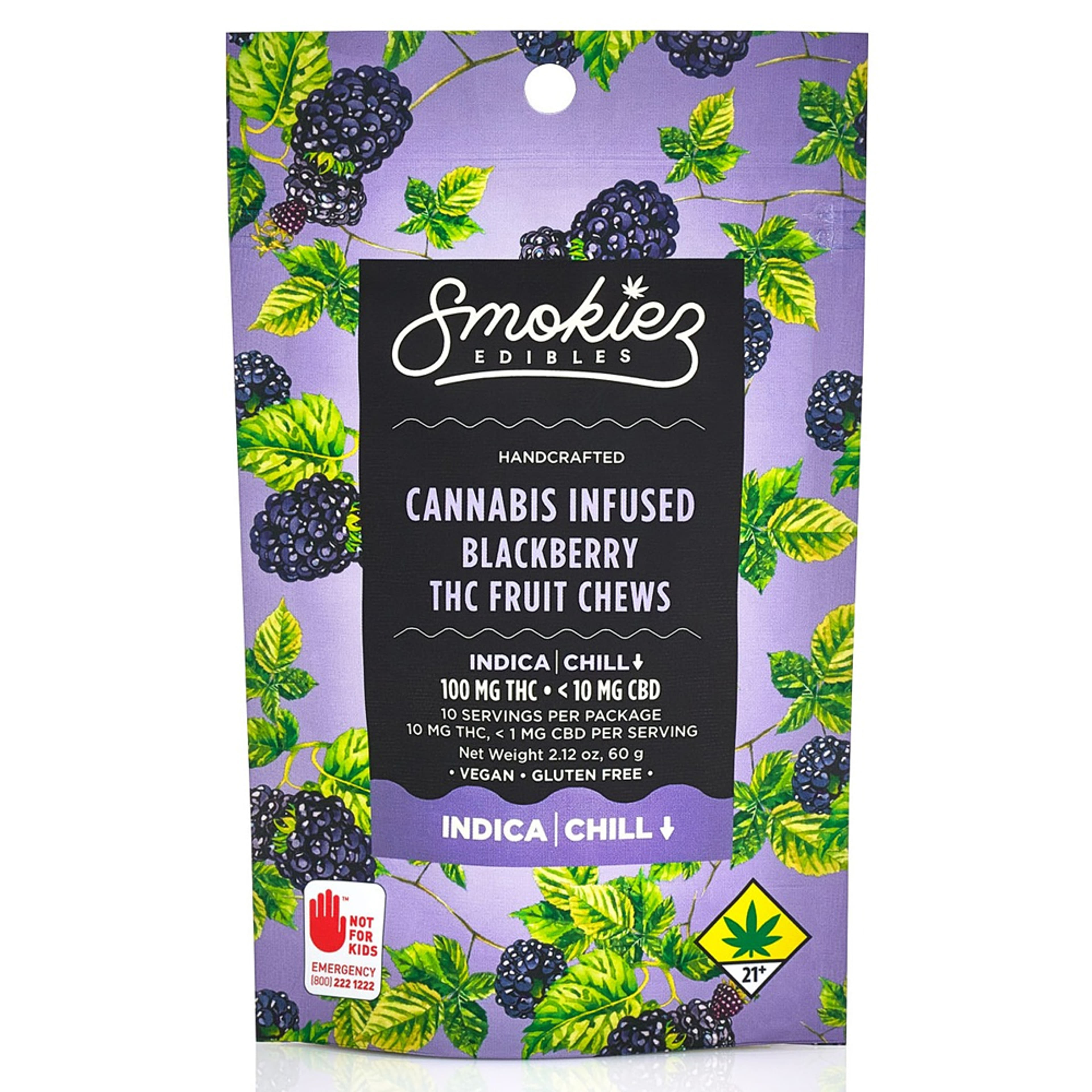 Sweet Blackberry (I) 100mg - Smokiez - Sweet Blackberry - $12.50 - Edibles