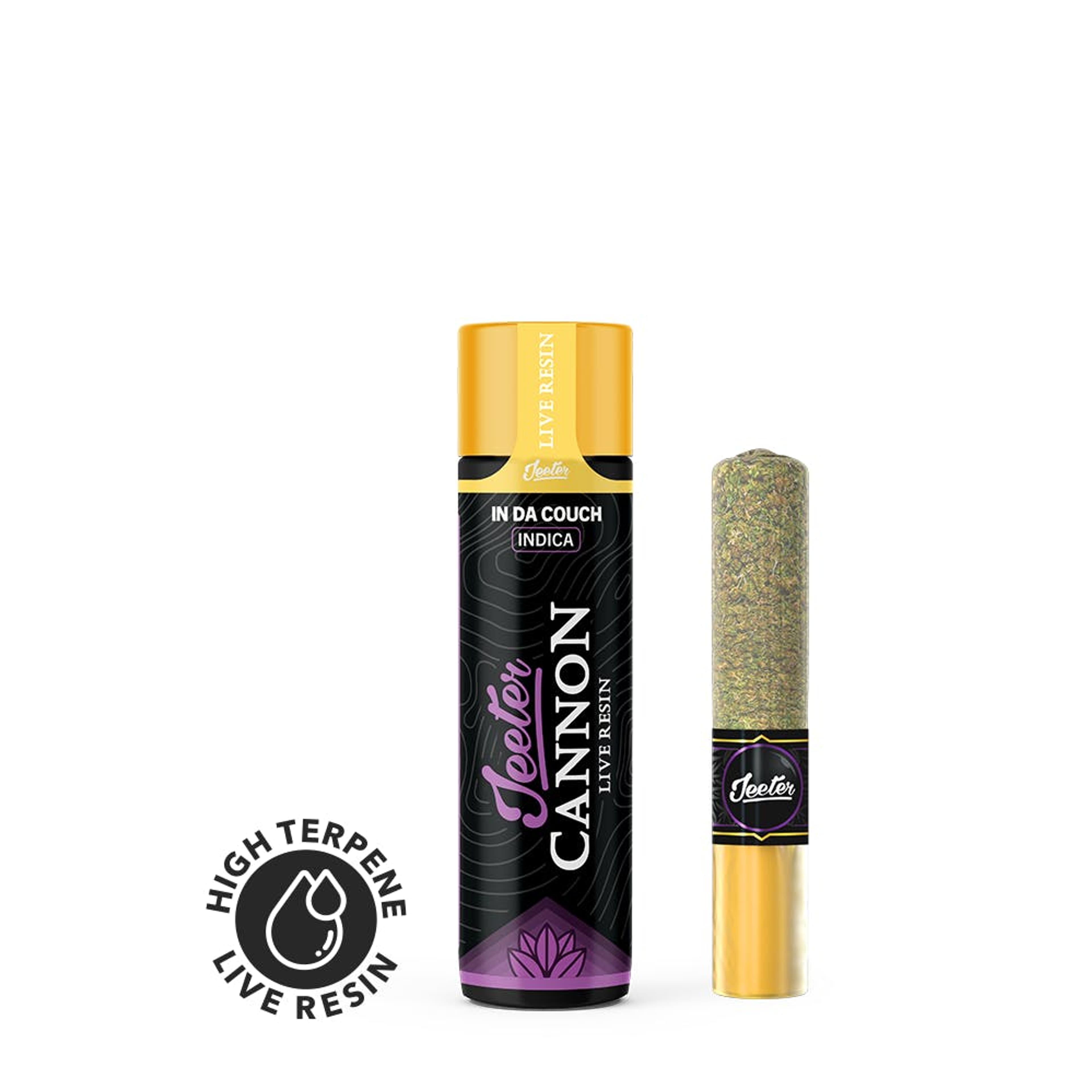 In Da Couch | Live Resin Infused Baby Cannon - 1.3g - Jeeter - - $25 - Infused Pre-Rolls