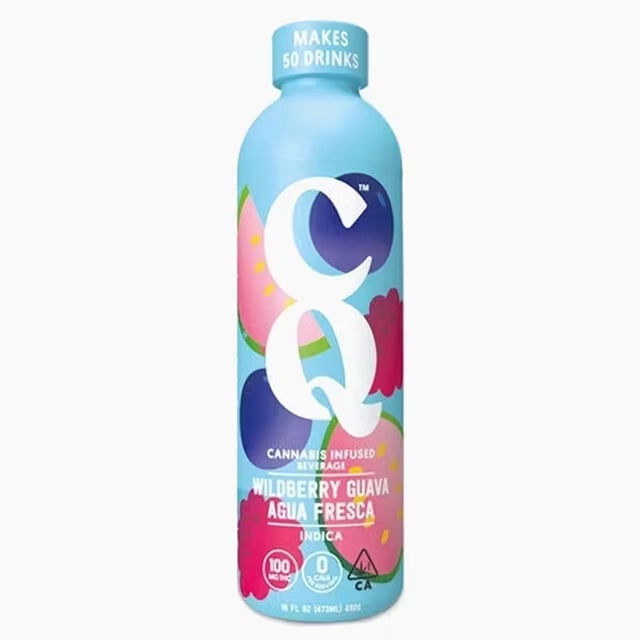 CQ Drinks - 16 FL OZ Cannabis Infused Vegan Beverage - CQ -WILDBERRY GUAVA AGUA FRESCA
