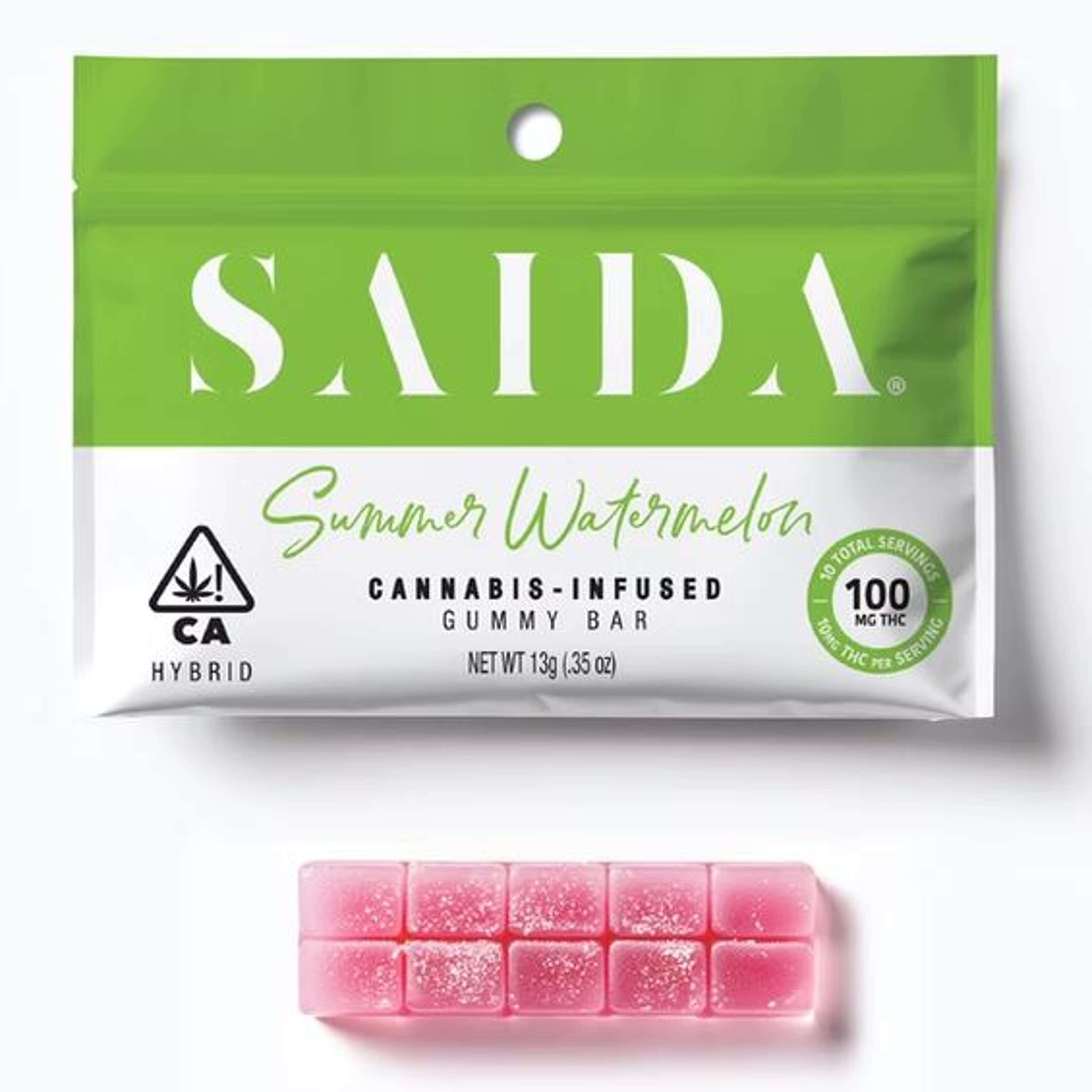 SAIDA - Summer Watermelon (H) - 100mg Gummies - SAIDA - Pouch - $7 - Edibles