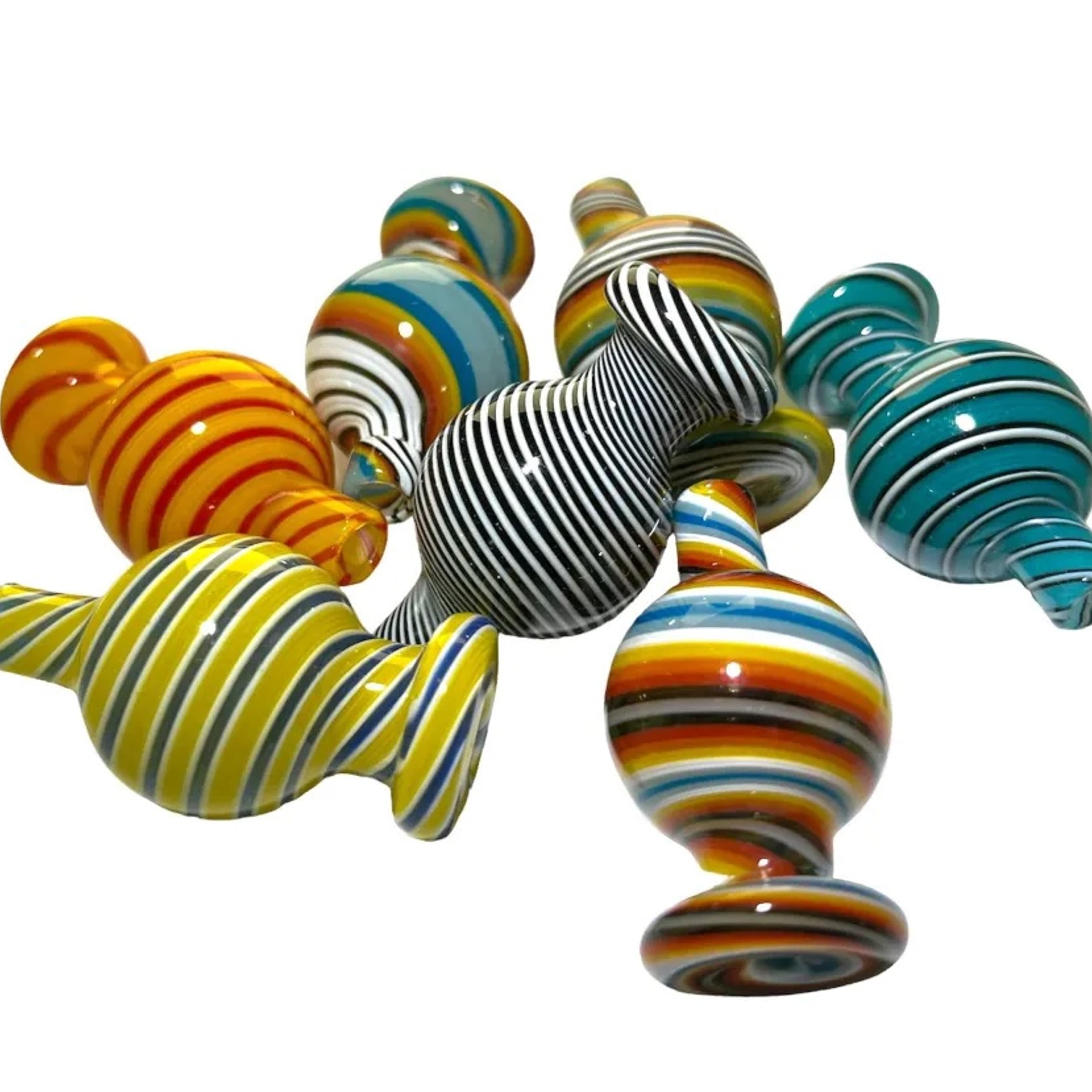 Assorted Striped Bubble | Carb Cap - Biohazard - - $20 - Accessories