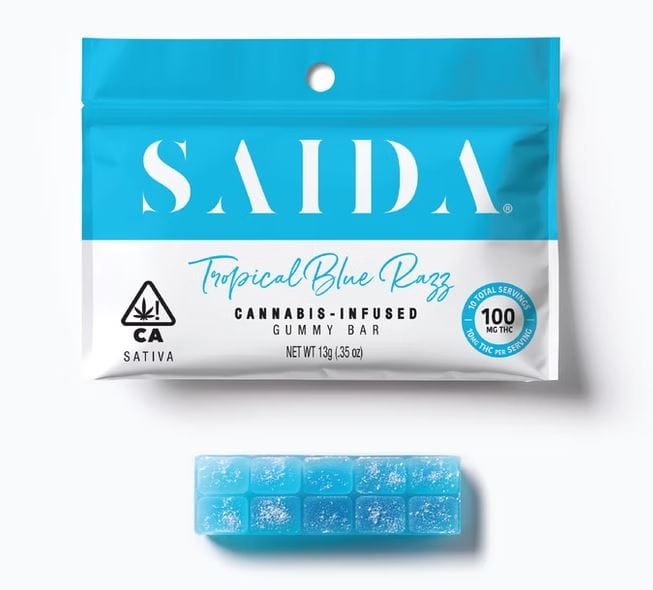 SAIDA - Tropical Blue Razz (S) - 100mg Gummies - SAIDA - Pouch - $7 - Edibles