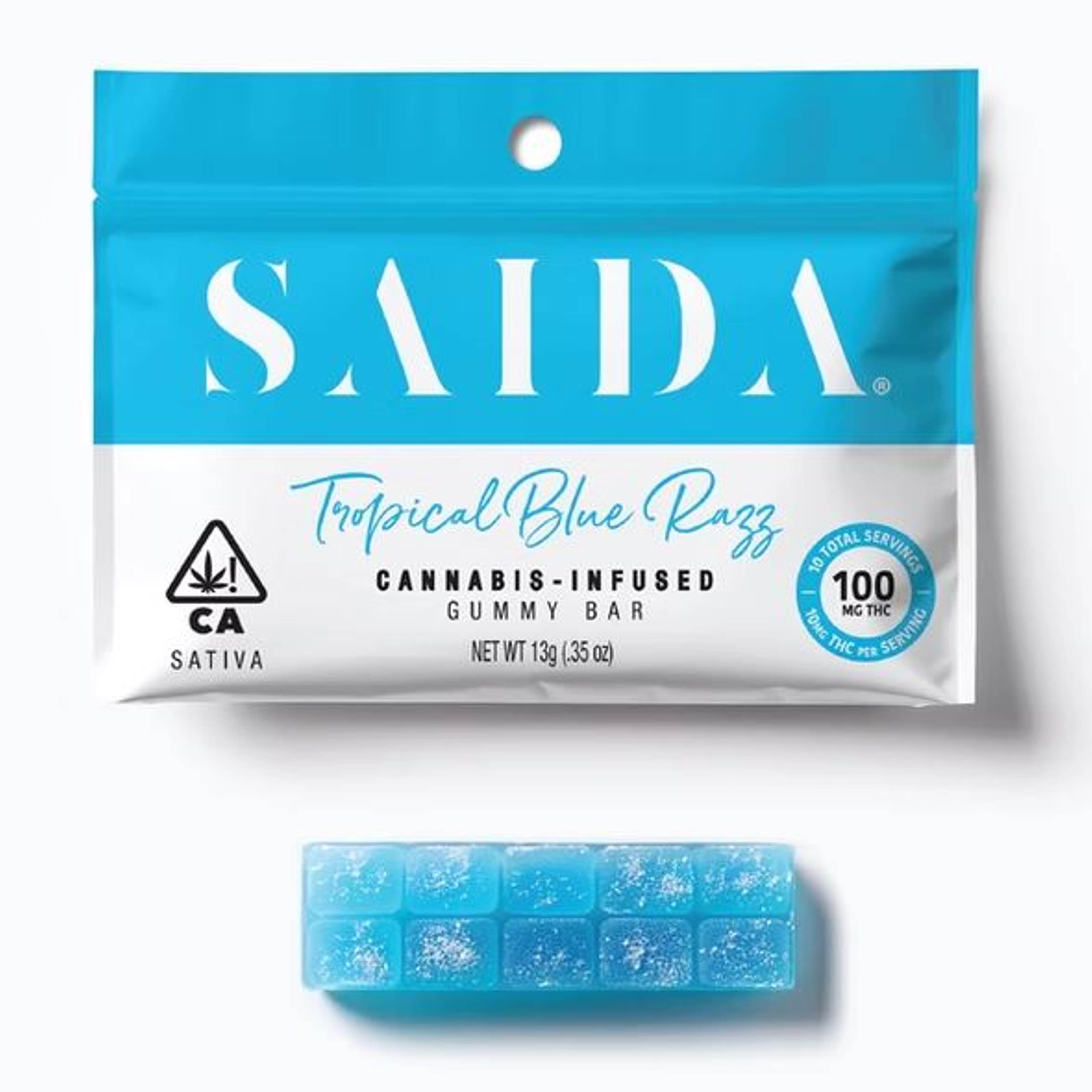 SAIDA - Tropical Blue Razz (S) - 100mg Gummies - SAIDA - Pouch - $7 - Edibles