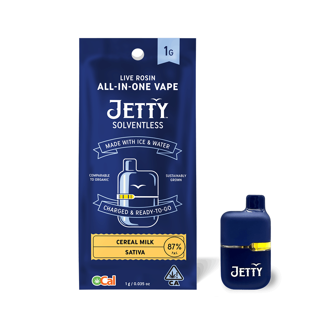 Cereal Milk 1g Mini Tank Vape AIO OCal Solventless - Jetty -  - $70 - Disposable Vapes