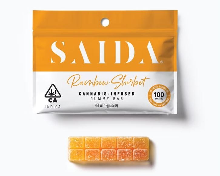 SAIDA - Rainbow Sherbet (I) - 100mg Gummies - SAIDA - Pouch - $7 - Edibles