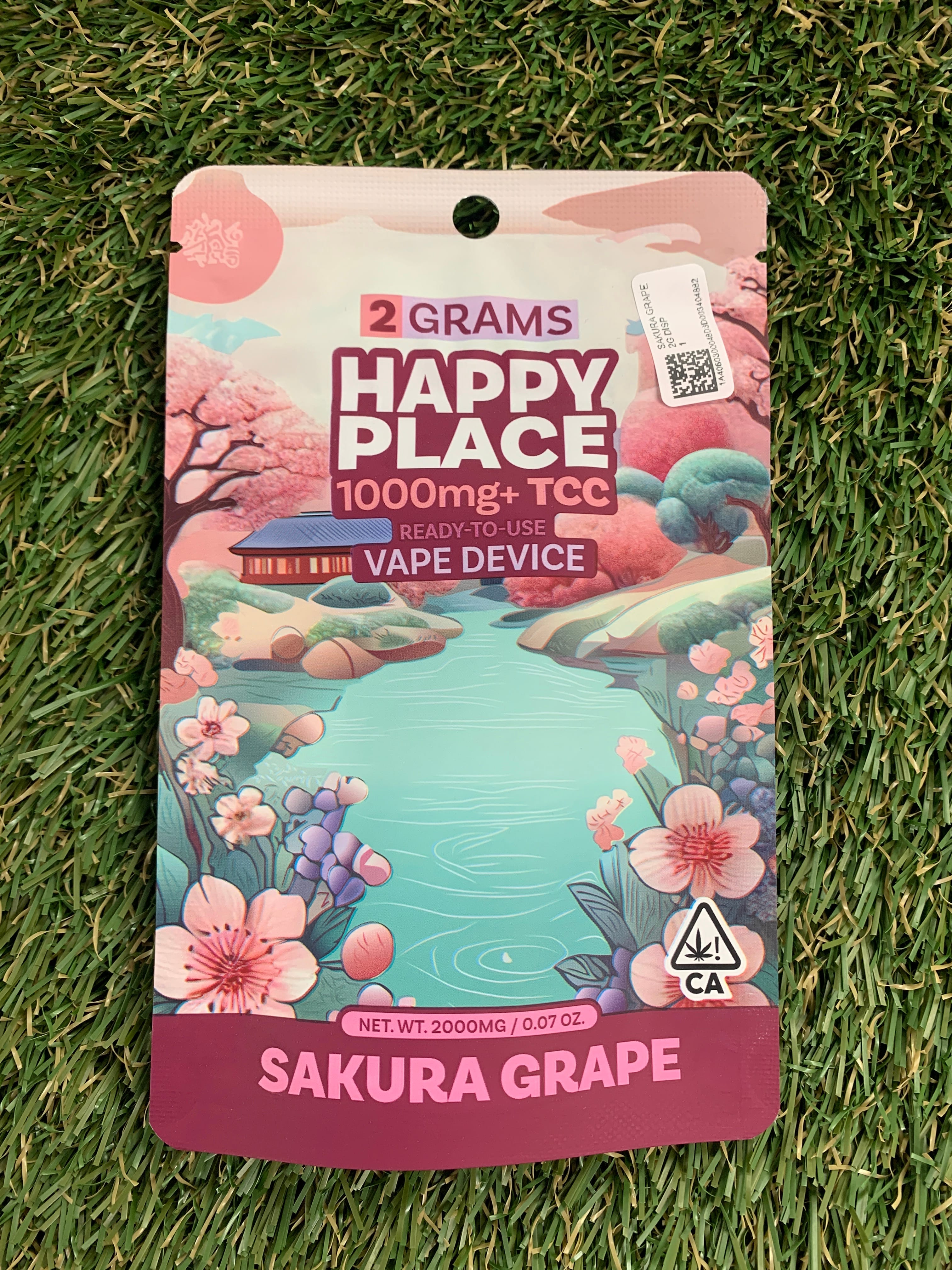 SAKURA GRAPE 2G DISP - HAPPY PLACE -  - $20.42 - Vape Cartridge