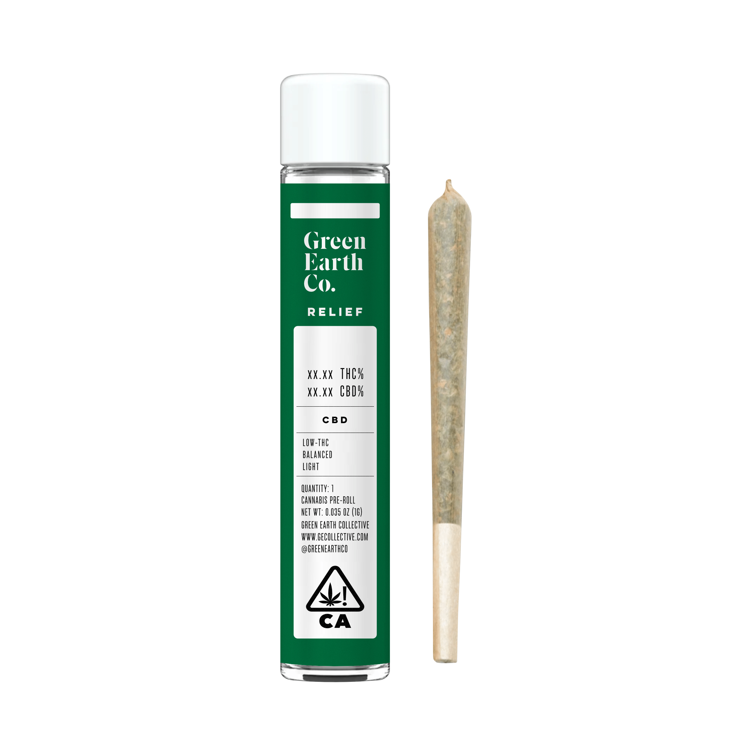 Earth Tube | Cannatonic x Ringo 1:1 CBD:THC - 1g - Green Earth Co. -  - $6 - Pre-Rolls