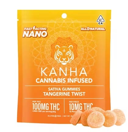 NANO: Tangerine Twist 100MG Gummies - Kanha -  - $14.85 - Edible