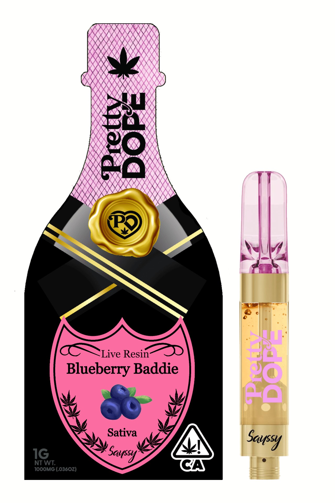 Blueberry Baddie LIVE RESIN 1G VAPE - PRETTY DOPE -  - $19.99 - Vapes