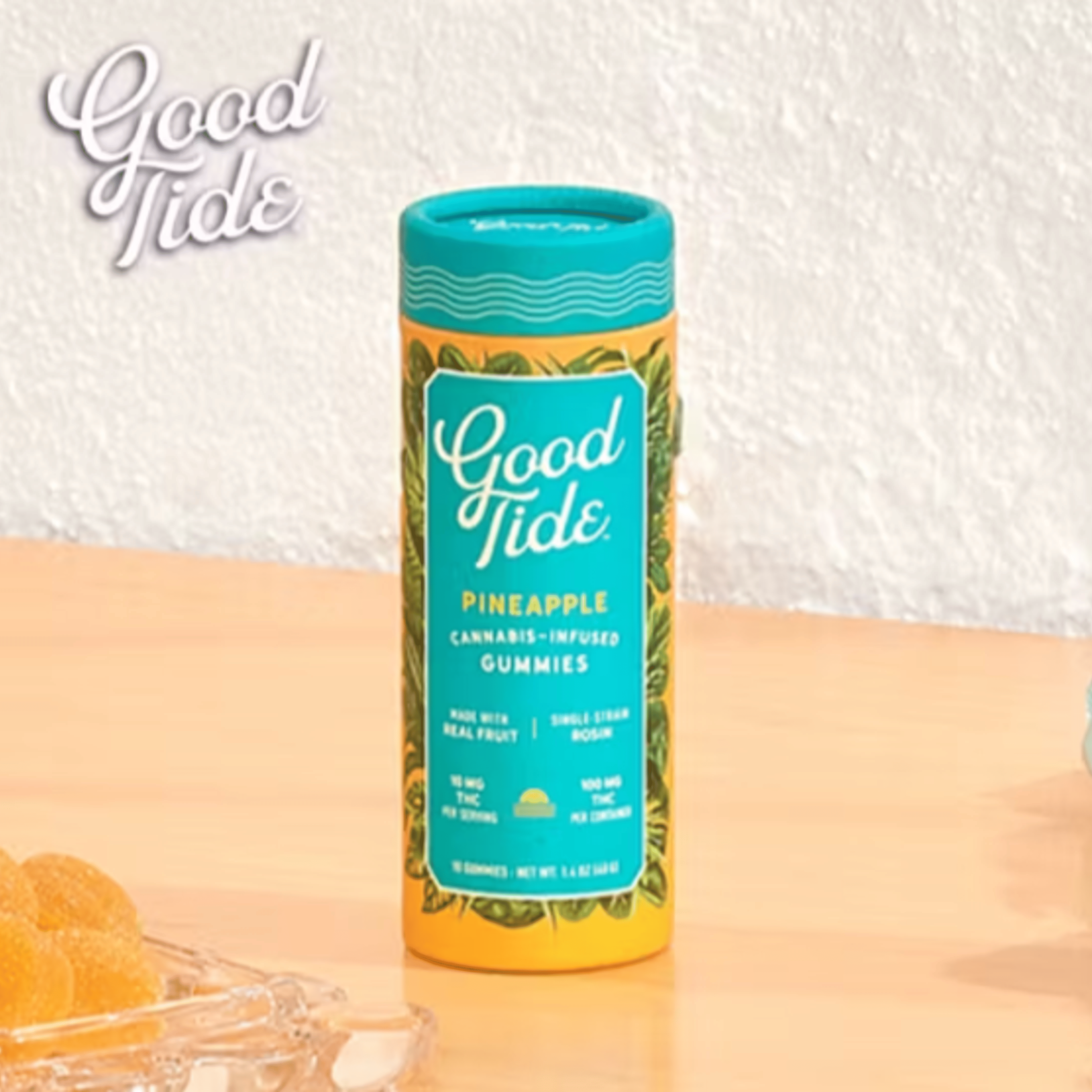 Good Tide - Pineapple - Hash Rosin Gummies - 100mg - Good Tide - - $16.99 - Edibles