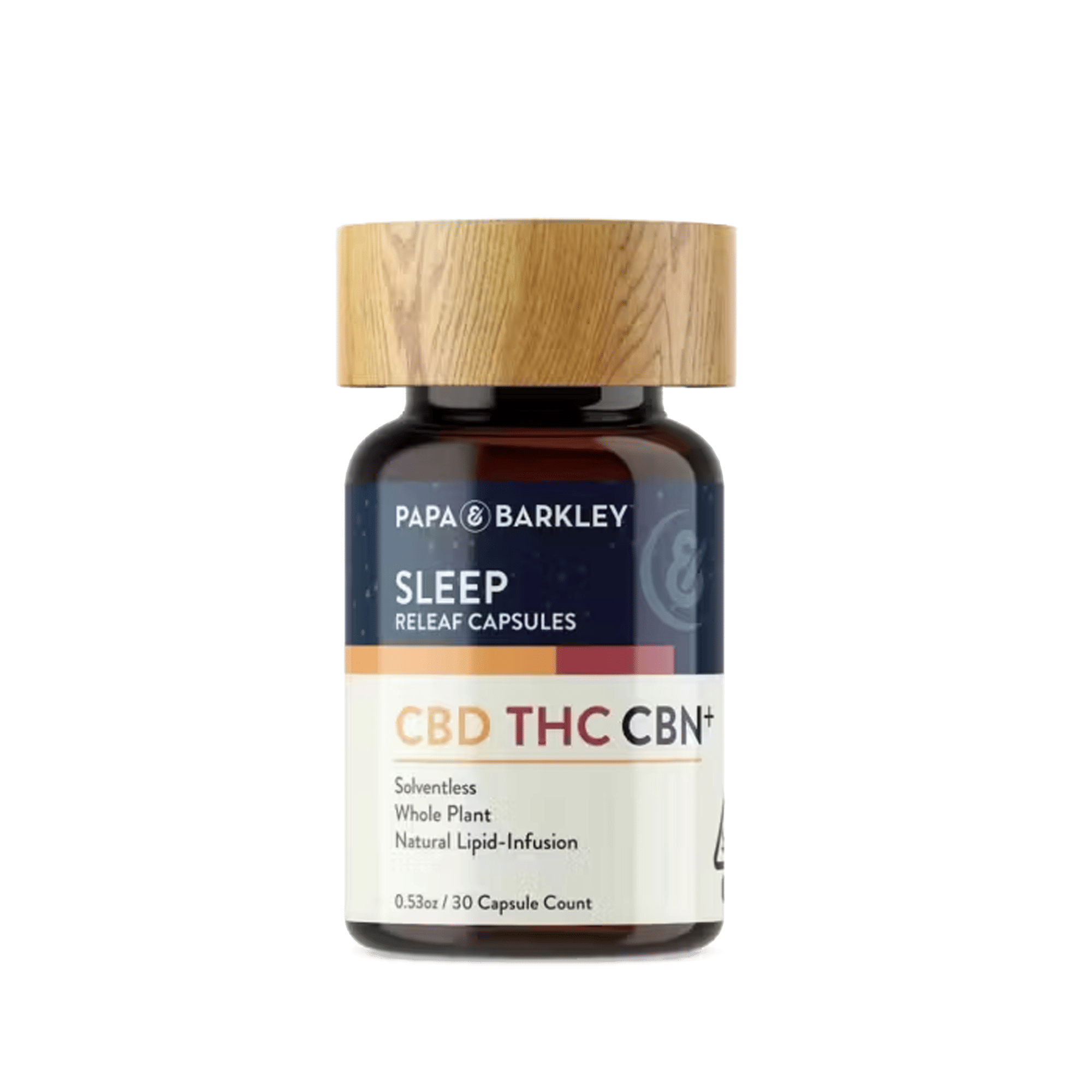 Sleep Releaf 2:4:1 CBD/THC/CBN Capsules - Papa & Barkley - 30 Capsules - $49.99 - Capsules & Tablets