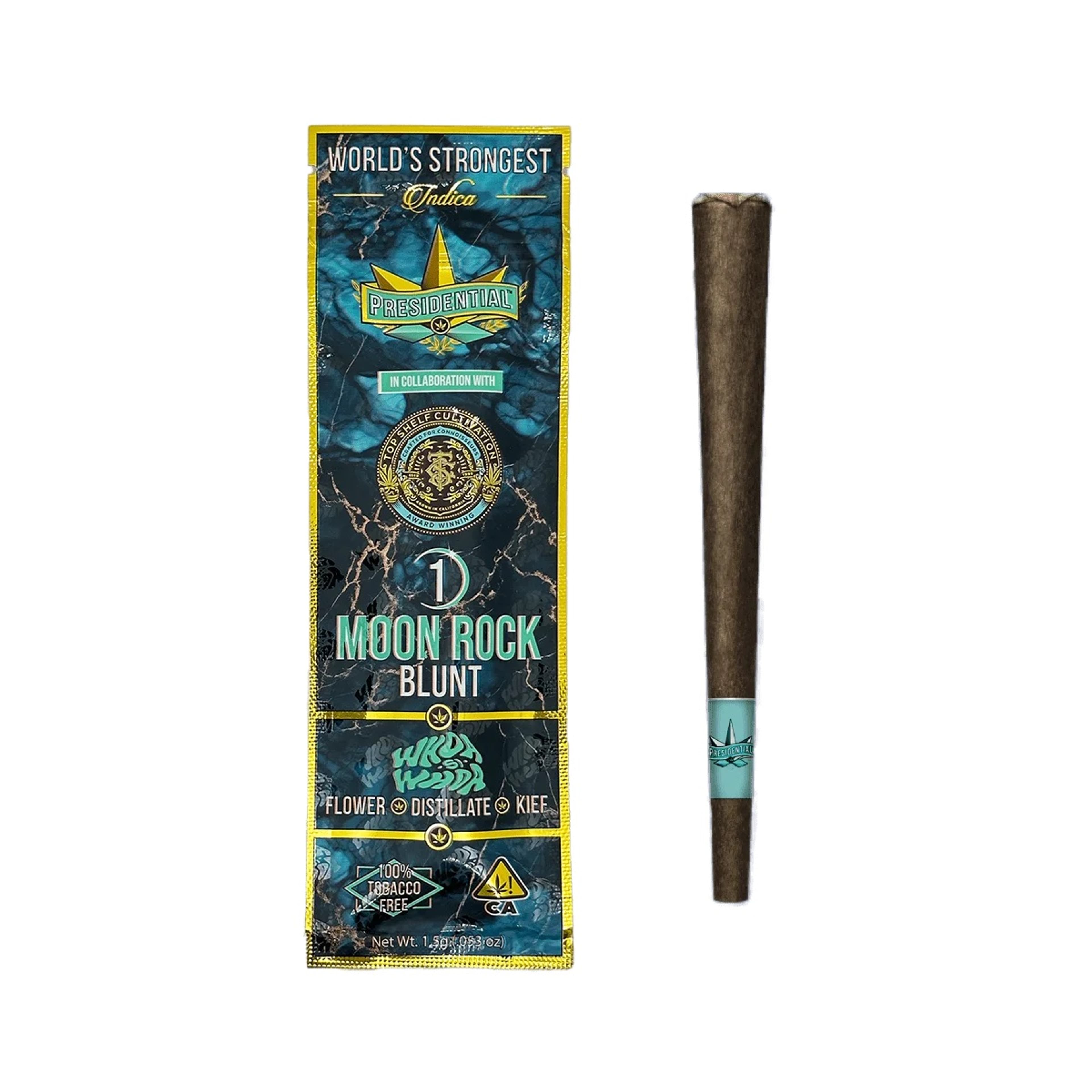 Whoa-Si-Whoa | Presidential x Top Shelf Cultivation Moon Rock Blunt - 1.5g - Presidential - - $25 - Infused Pre-Rolls