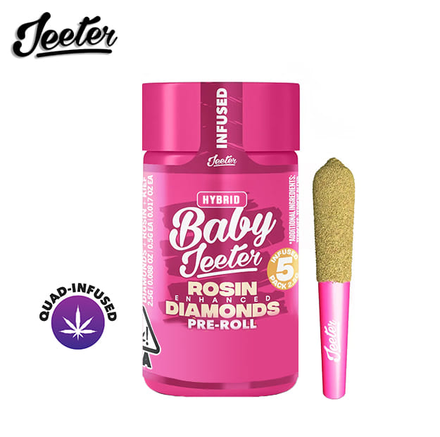 Baby Infused Jeeter - Gelato - Rosin Enhanced Diamonds Pre-Rolls - (5 Pack) - 2.5g - Jeeter - Rosin Enhanced - 5 Pack - $29.99 - Pre-Rolls