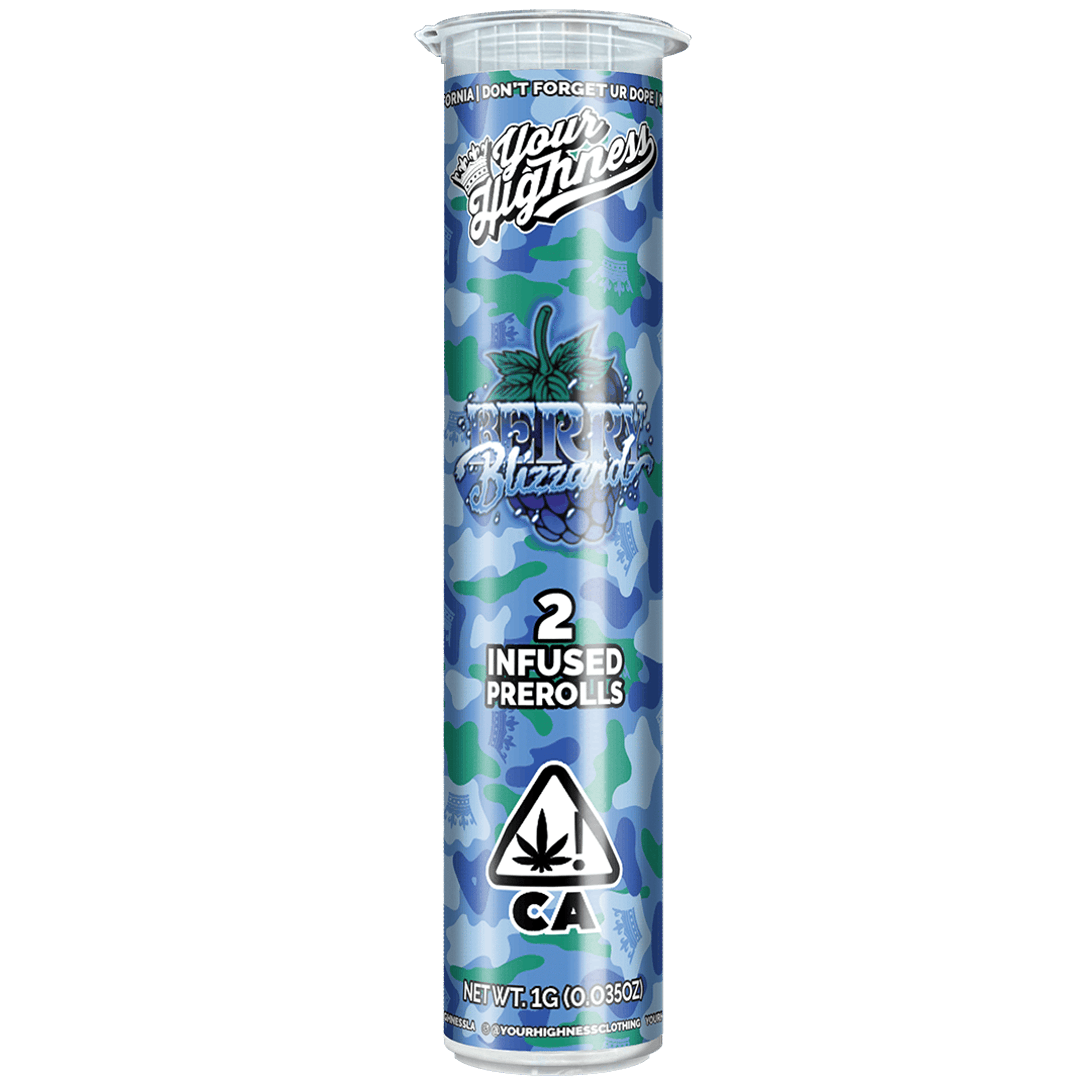 Berry Blizzard – Live Hash Infused - Pre-Rolls - Your Highness - 1g (2-Pack) - $9.99 - Infused Pre-Rolls