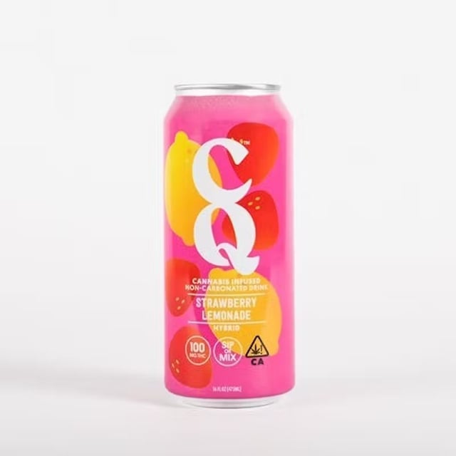 CQ Drinks - 16 FL OZ Cannabis Infused Vegan Beverage - CQ - Strawberry Lemonade