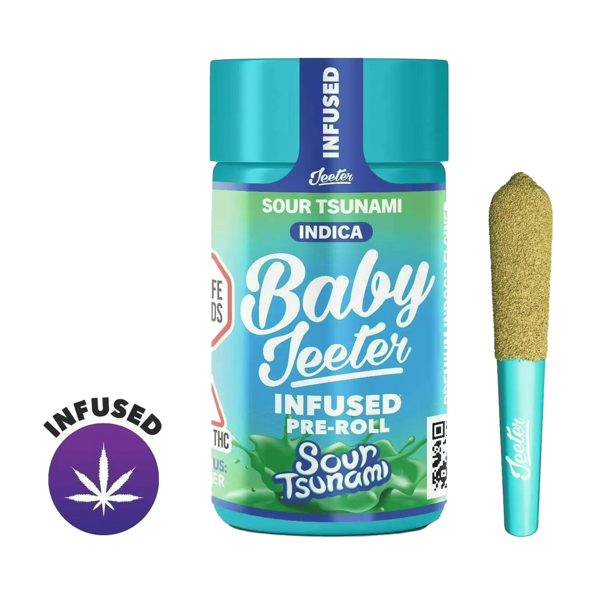 Sour Tsunami - Baby Jeeter - Infused Pre-Rolls - Jeeter - 2.5g (5-Pack) - $39.99 - Infused Pre-Rolls