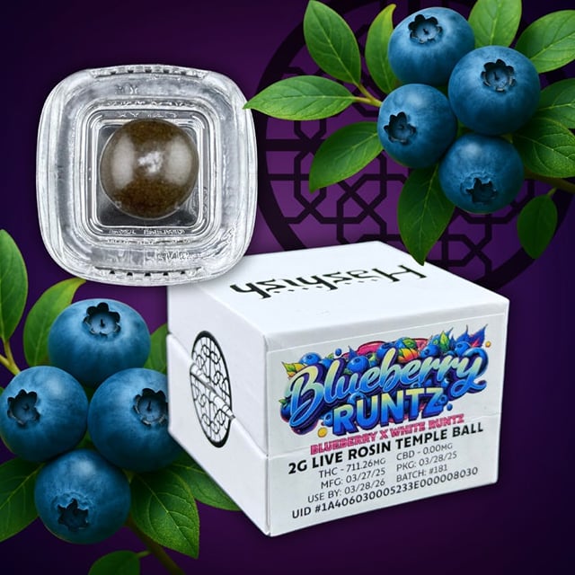 Blueberry Runtz | 2g white box Temple Ball