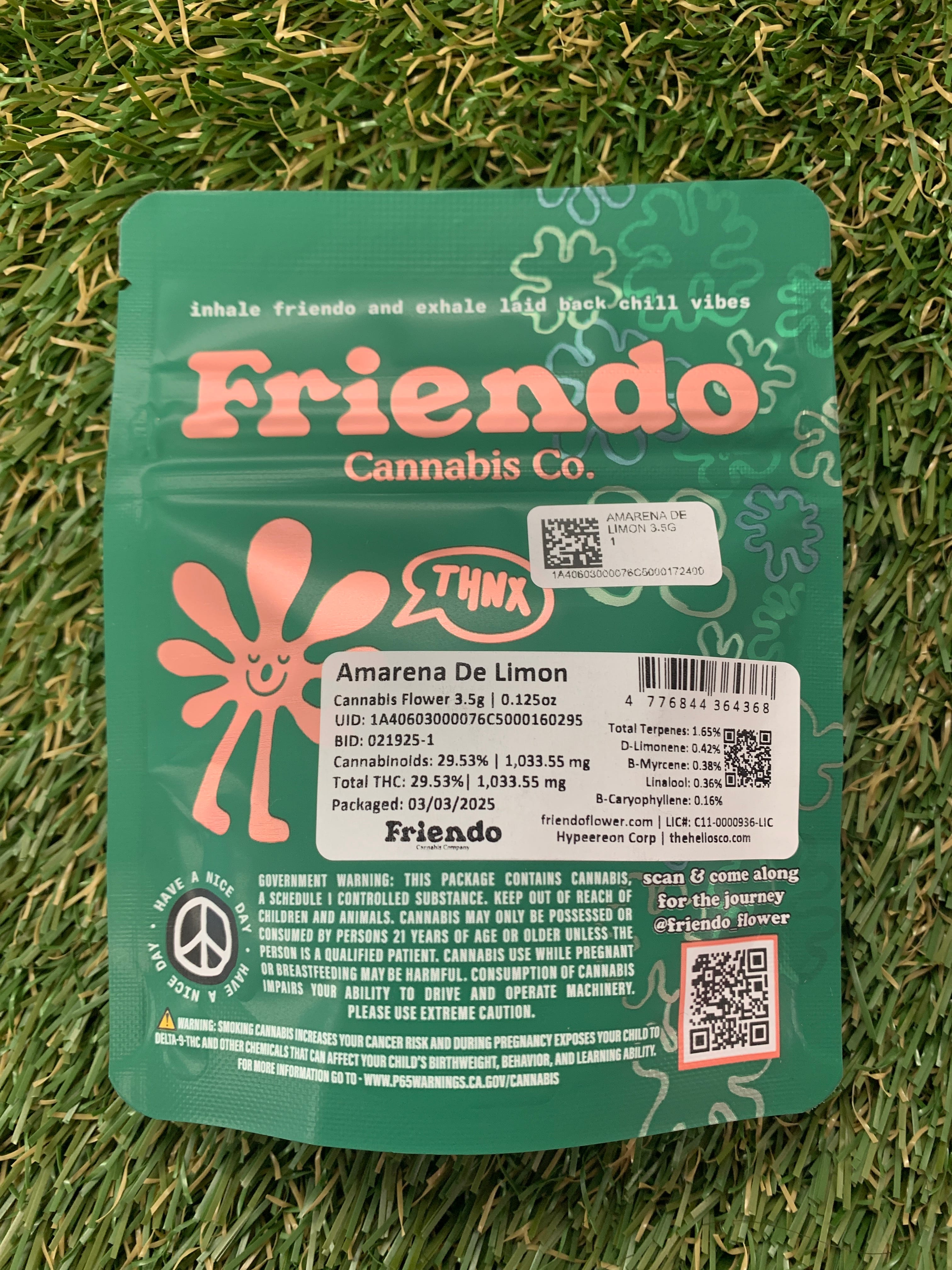 AMARENA DE LIMON 3.5G - FRIENDO -  - $25.80 - Flower