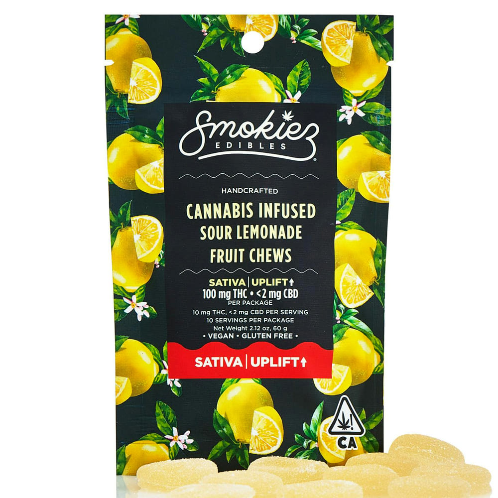 Sour Lemonade (S) 100mg - Smokiez - Sour Lemonade - $12.50 - Edibles